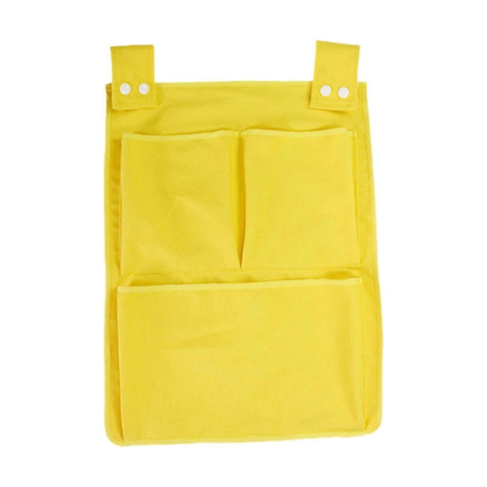 Storage Bag for Baby Bedside Bunk Bed Rails, Ideal for Organizing Milk Bottles and Essentials in Yellow