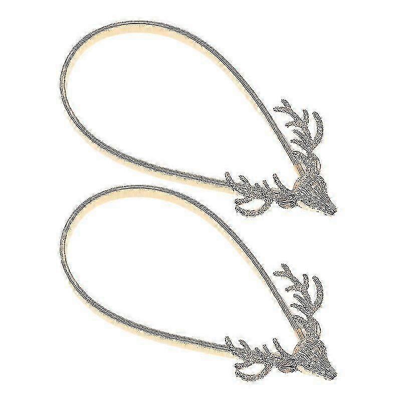 38X2cm Golden Window Treatment Replacement Parts 2pcs Simple Modern Curtain Tieback Chic Curtain Buc