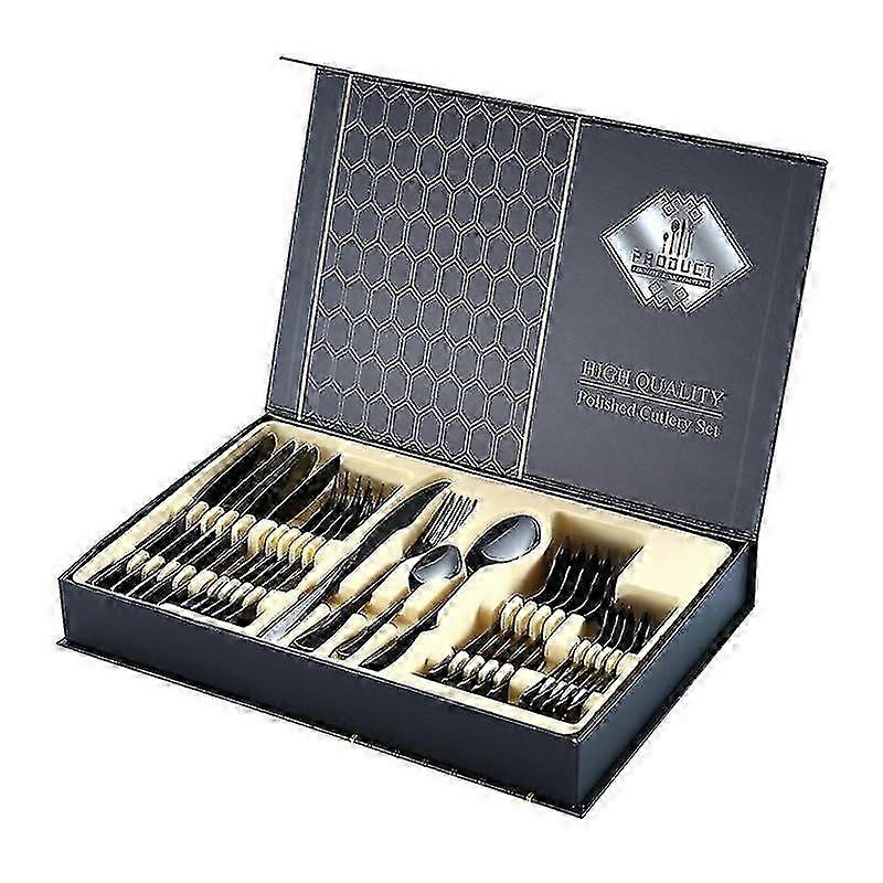1 Set Ergonomic Stainless Steel Practical Cutlery Set Beautiful Food Grade Dinnerware Set For Home
