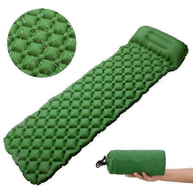 Ultralight Inflatable Camping Mattress with Built-in Pillow, Compact Portable Sleeping Pad