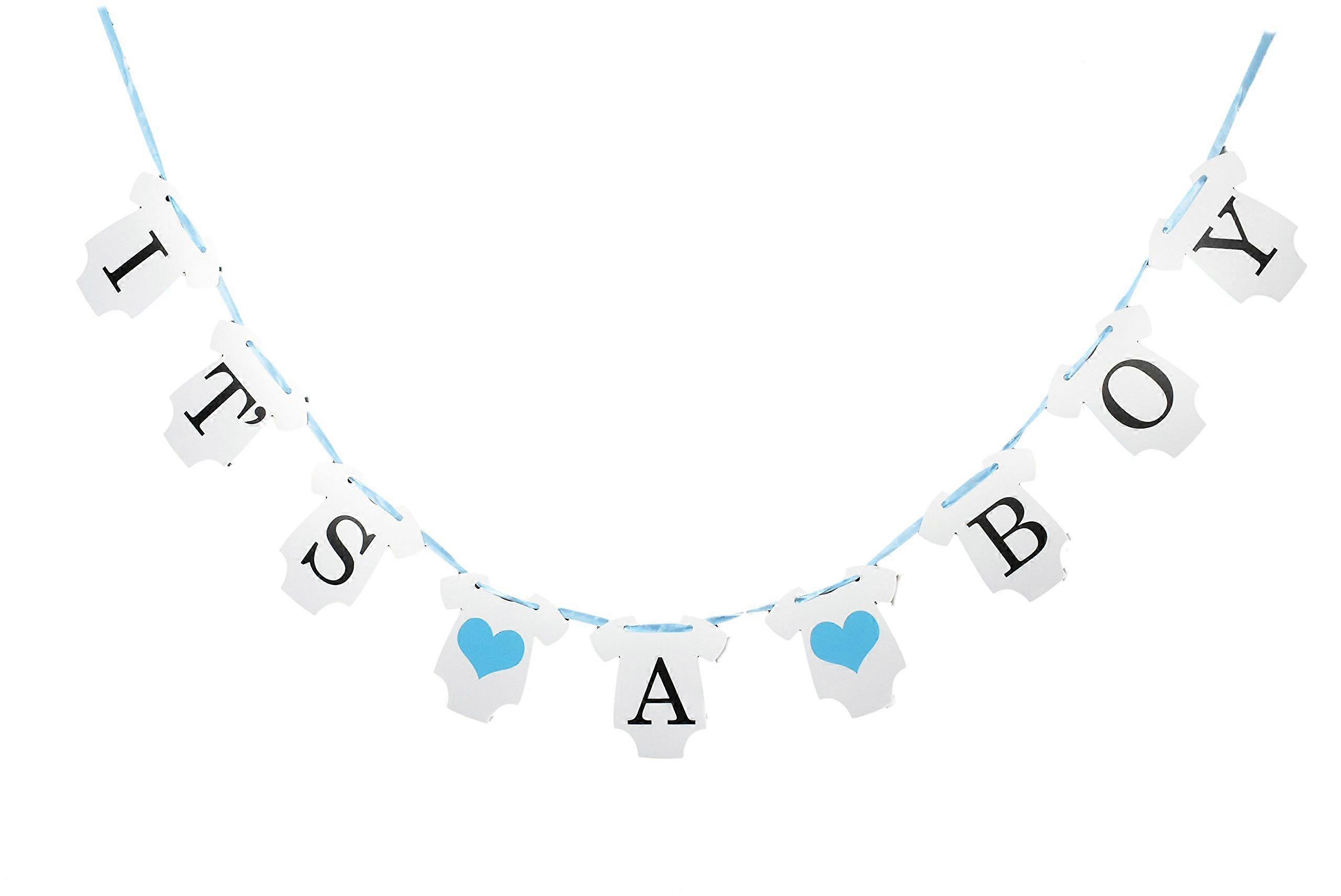 IT'S A BOY/IT'S A GIRL Baby Shower Garland for Gender Reveal Celebration - 9 Feet, Colorful Paper Decorations