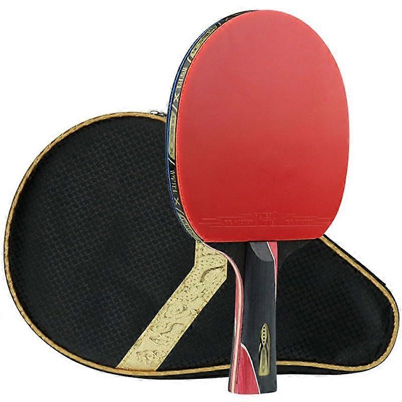 Ping Pong Paddle Advanced Training Table Tennis Bat with Pure Wooden Handle Provides an Ideal Balance of Speed, Spin and Control