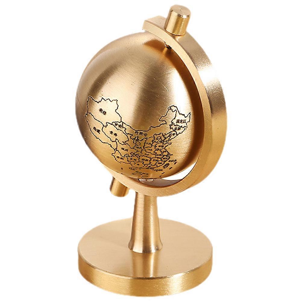 Desk Globe For Office Rotating Globe With Base Brass 8x3.9cm 1Set