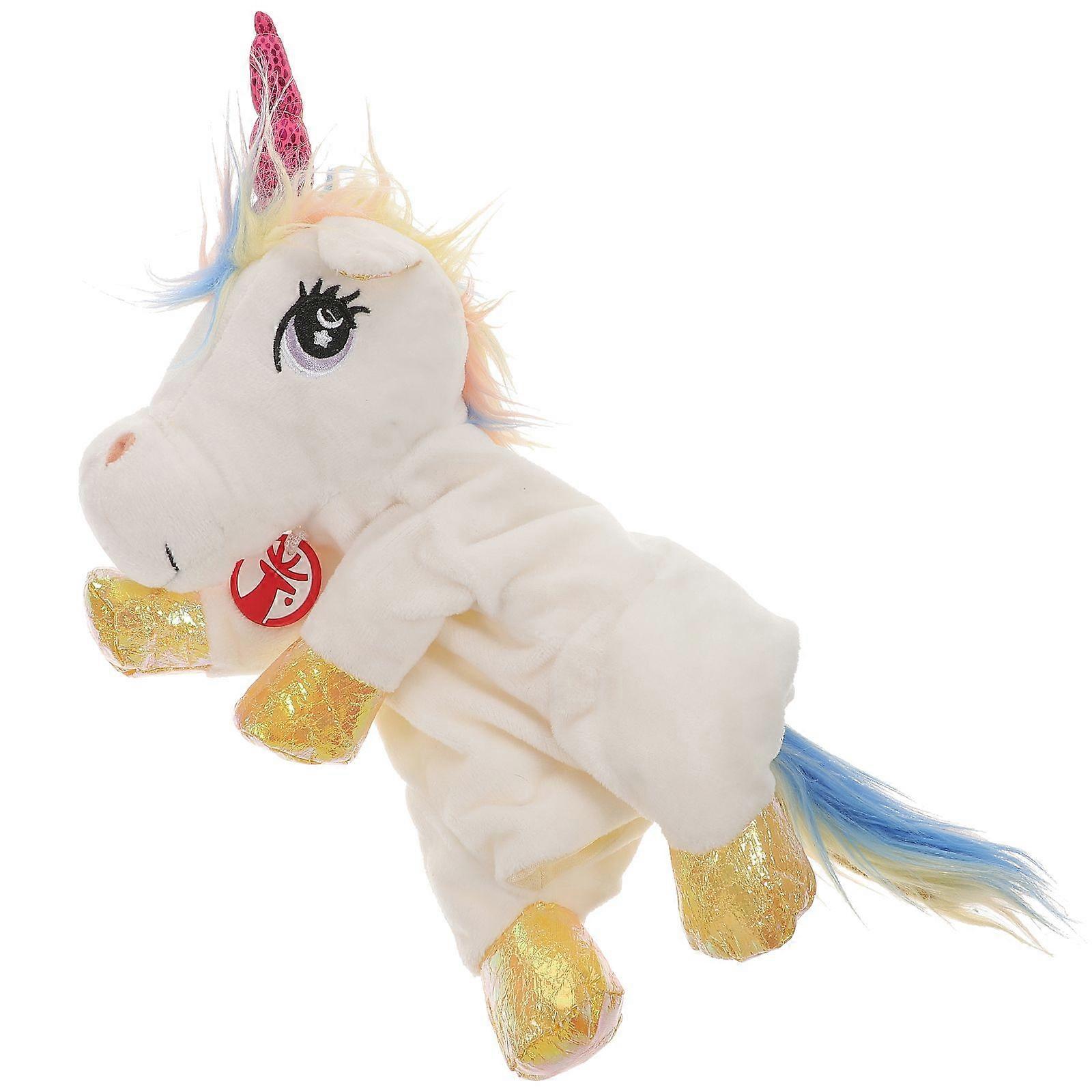 Unicorn Puppet Cartoon Hand Puppet Plush Puppet Toy Parent-child Interactive Toys