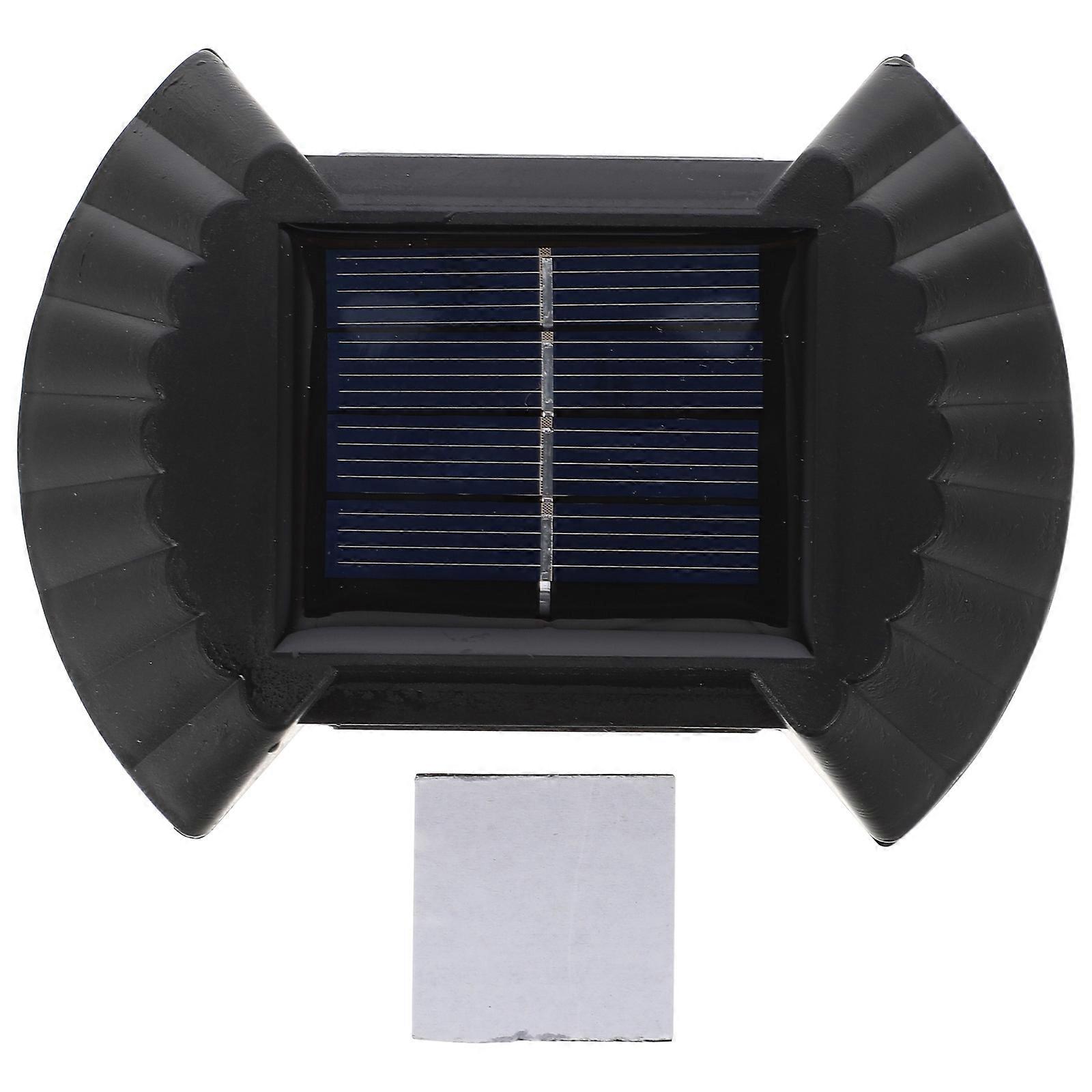 Waterproof Solar Lamp Black Rectangular Shape for Homeowners Outdoor Garden 1Pack