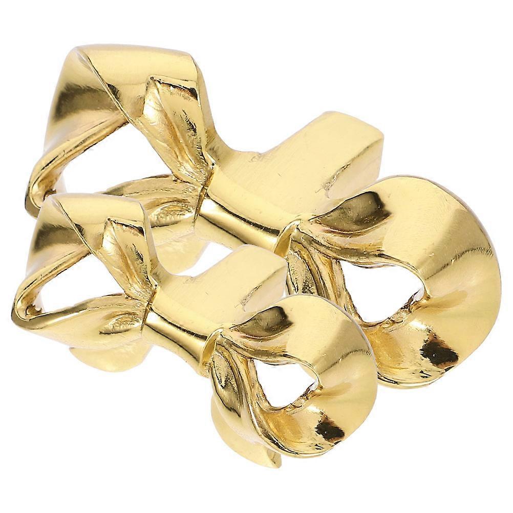 Door Pull for Cabinets Knob Pull Handle Bowknot Modeling Golden Brass Durable Wardrobe 2Pcs
