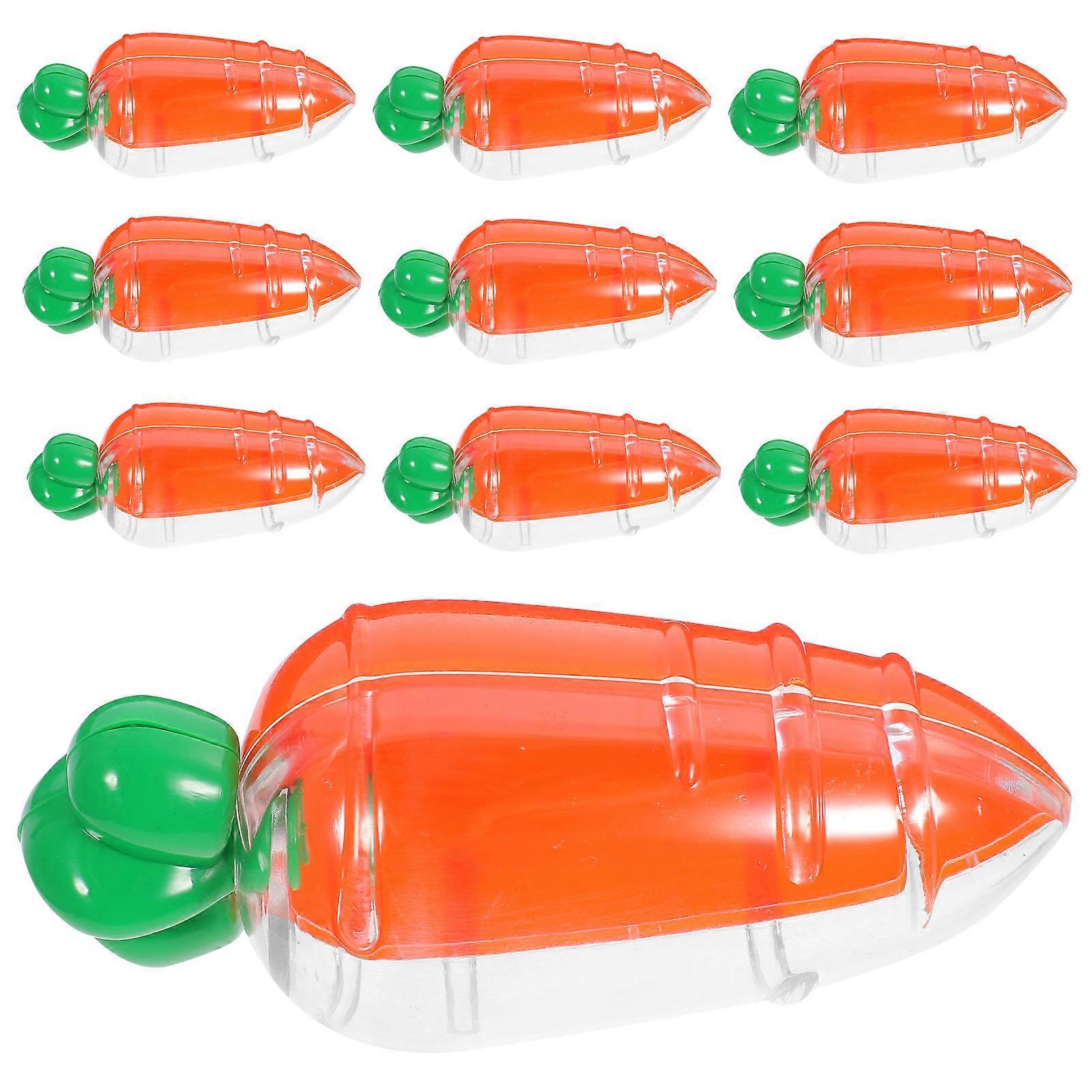 Candy Favor Containers Carrot Shape Translucent Orange Plastic present Packaging For Weddings 10Set