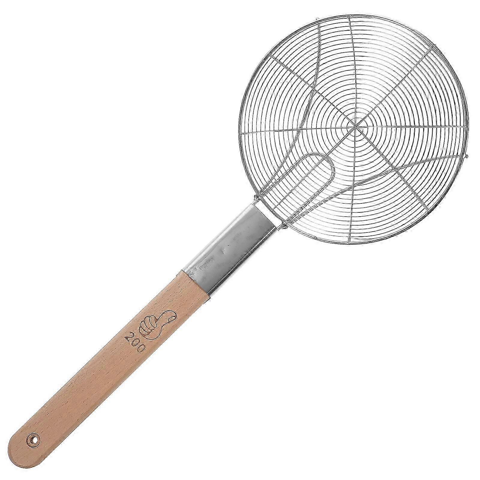 rostfritt stål matsil sked 20cm kök durkslag mesh filterverktyg silver