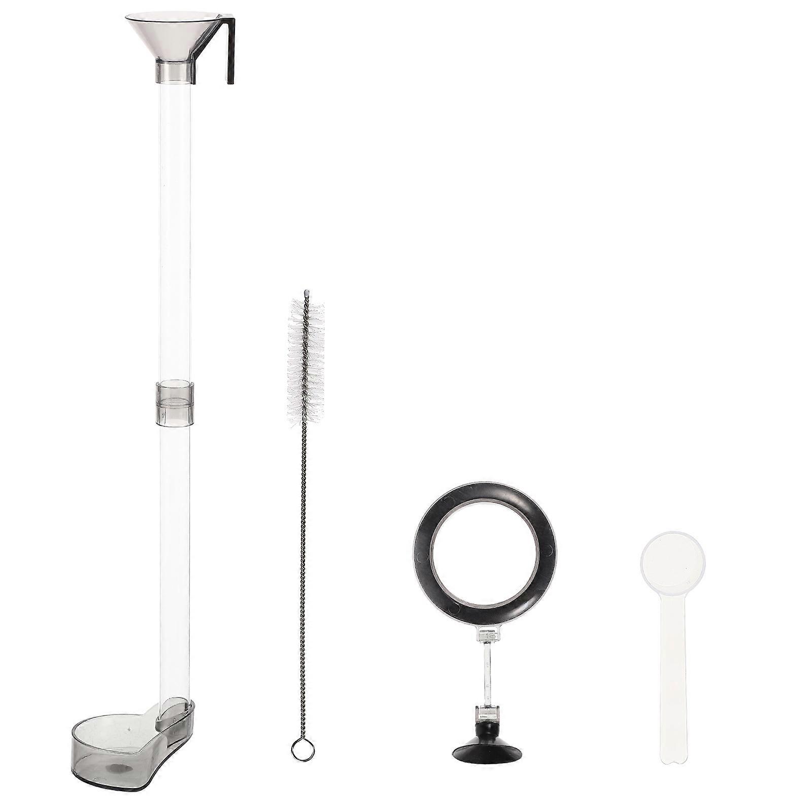 Glass Aquarium Feeder 4Pcs Acrylic Material Fish Tank Feeder Fish and Shrimp Easy Installation