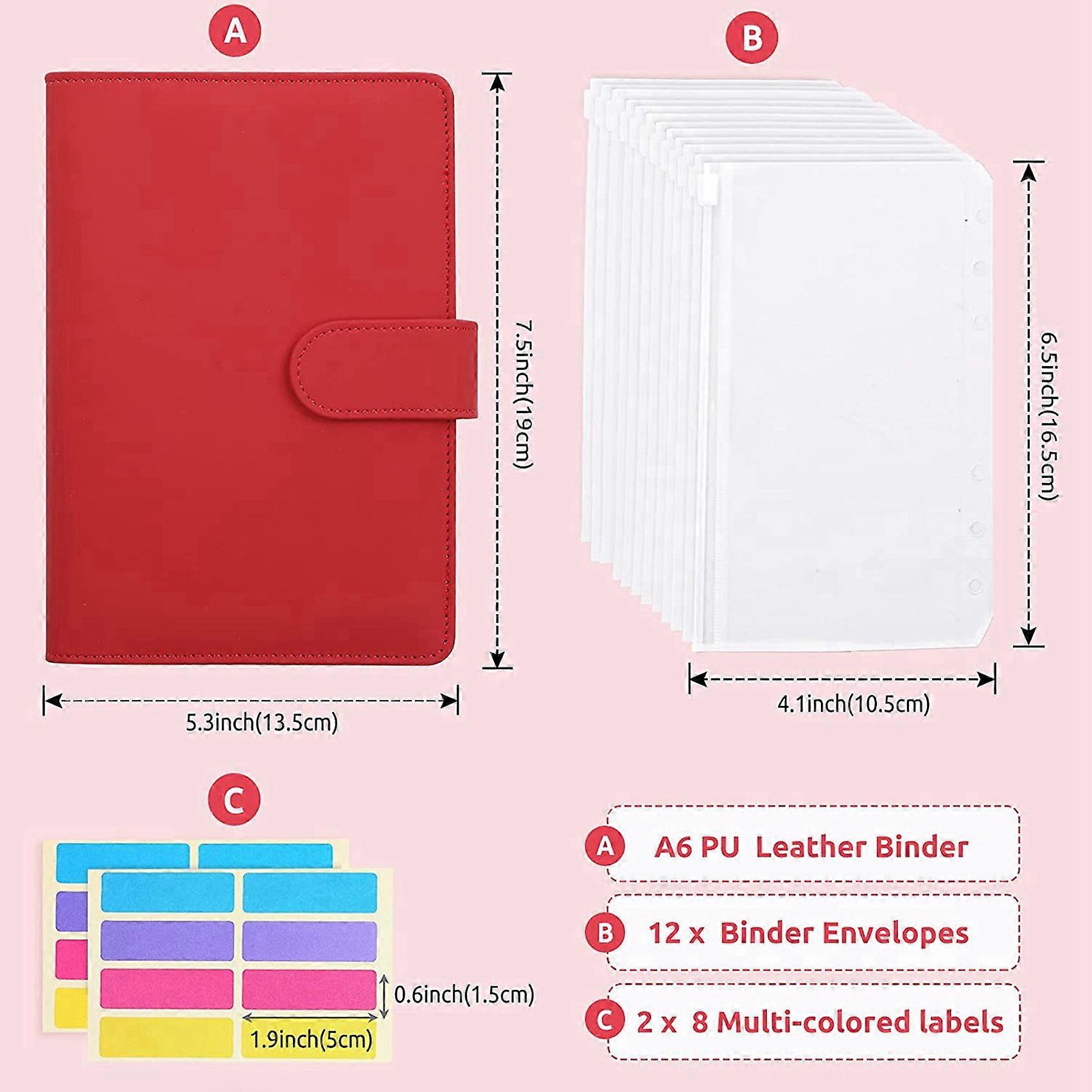 Budgeting Cash Envelope, 30 Pcs Budget Binders Set, with Cash Envelope, A6 Binder, for Saving Money