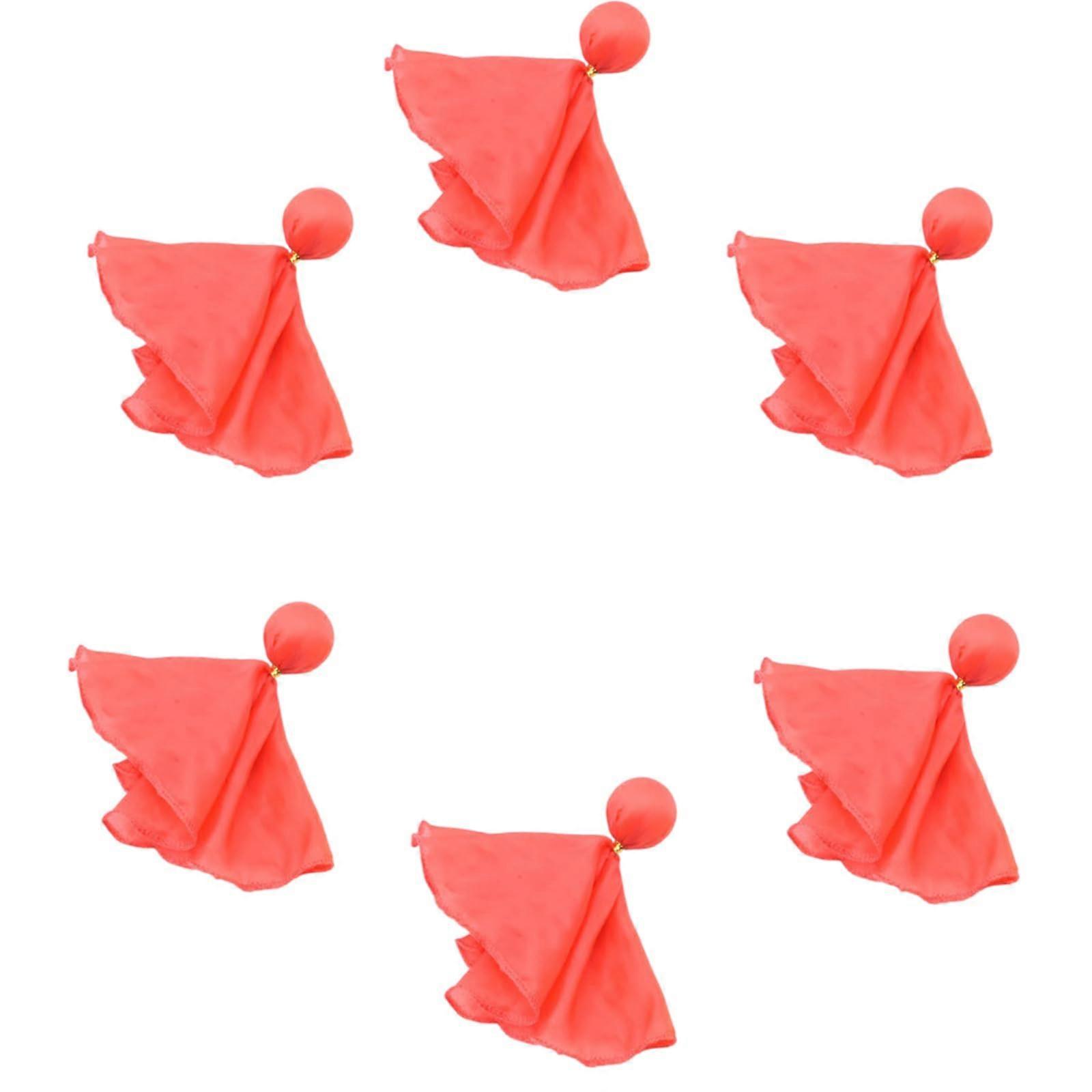 Pack of 6 Referee Flags Challenge Flags for Football Games Football Penalty Flags Referee Equipment Throwing Flags Red