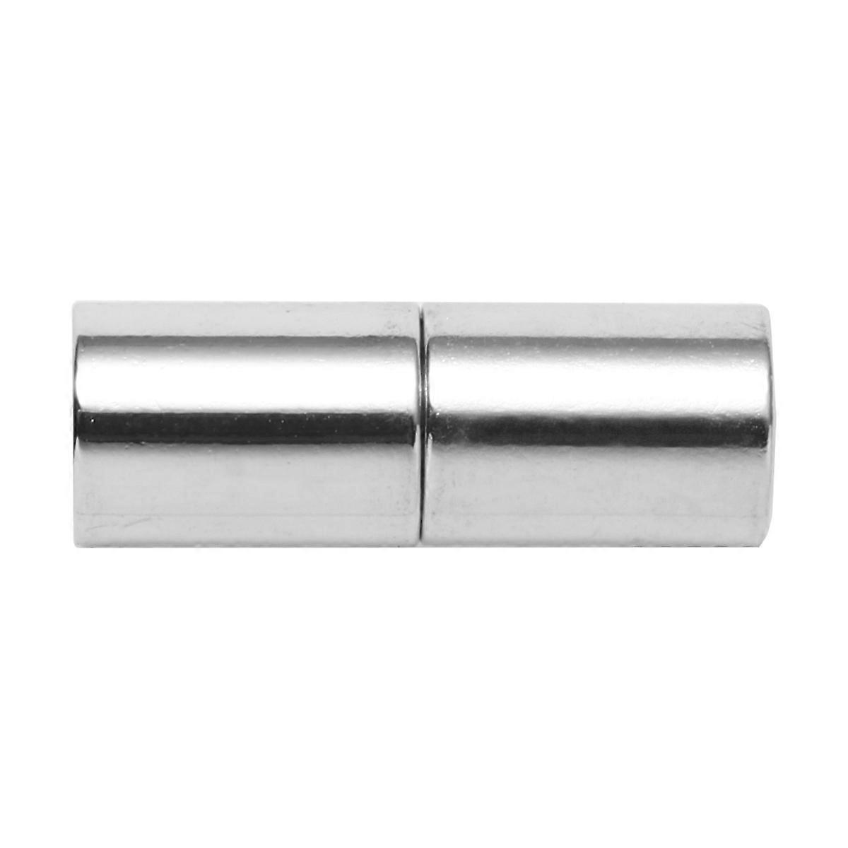 Clasps Connector Diy Magnetic Clasps Copper Jewelry Making Supplies Cylindrical 4Mm Silver 20Pcs