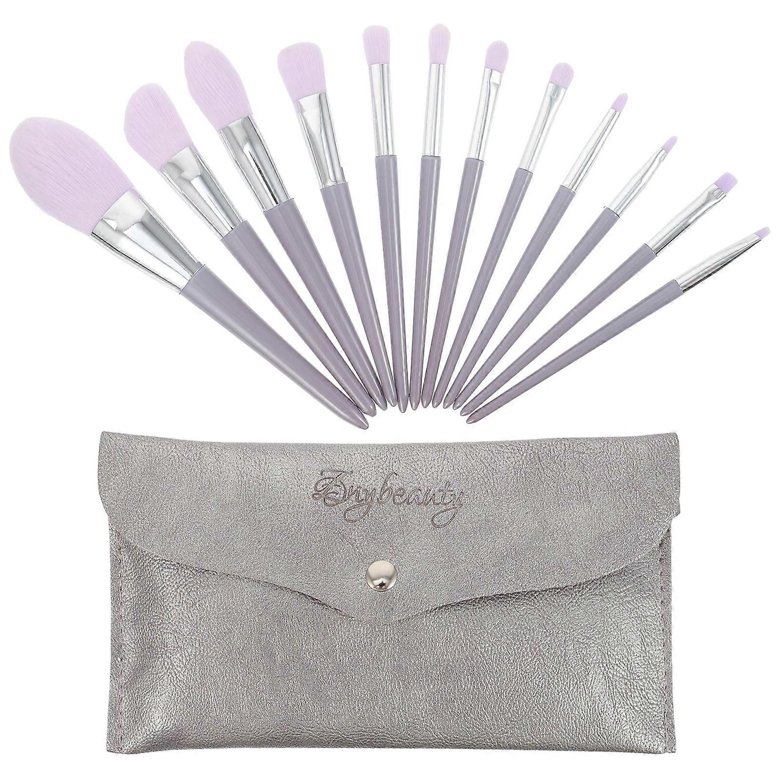 Makeup Face Brushes Blending Buffing Cosmetic Tools Ladies 21x3cm 12Pcs