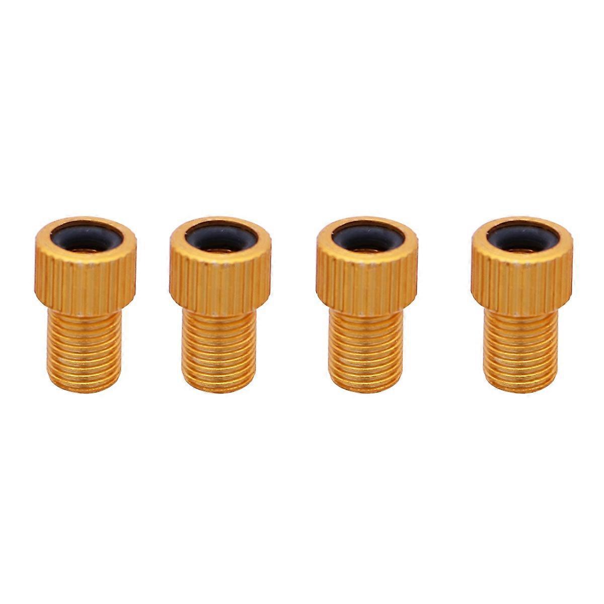 4PCS Aluminum Alloy Bike Valve Adapter Converter for Road & Mountain Bikes, Durable Anodized Finish, Leak Resistant Seal, Compatible with Pumps & Air