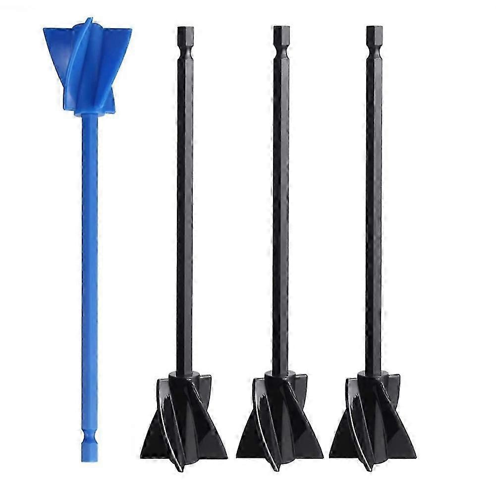 4 Pcs Epoxy Mixer Attachment for Drill, Reusable Paint and Resin Mixer Paddle to Mix Epoxy Resin, P