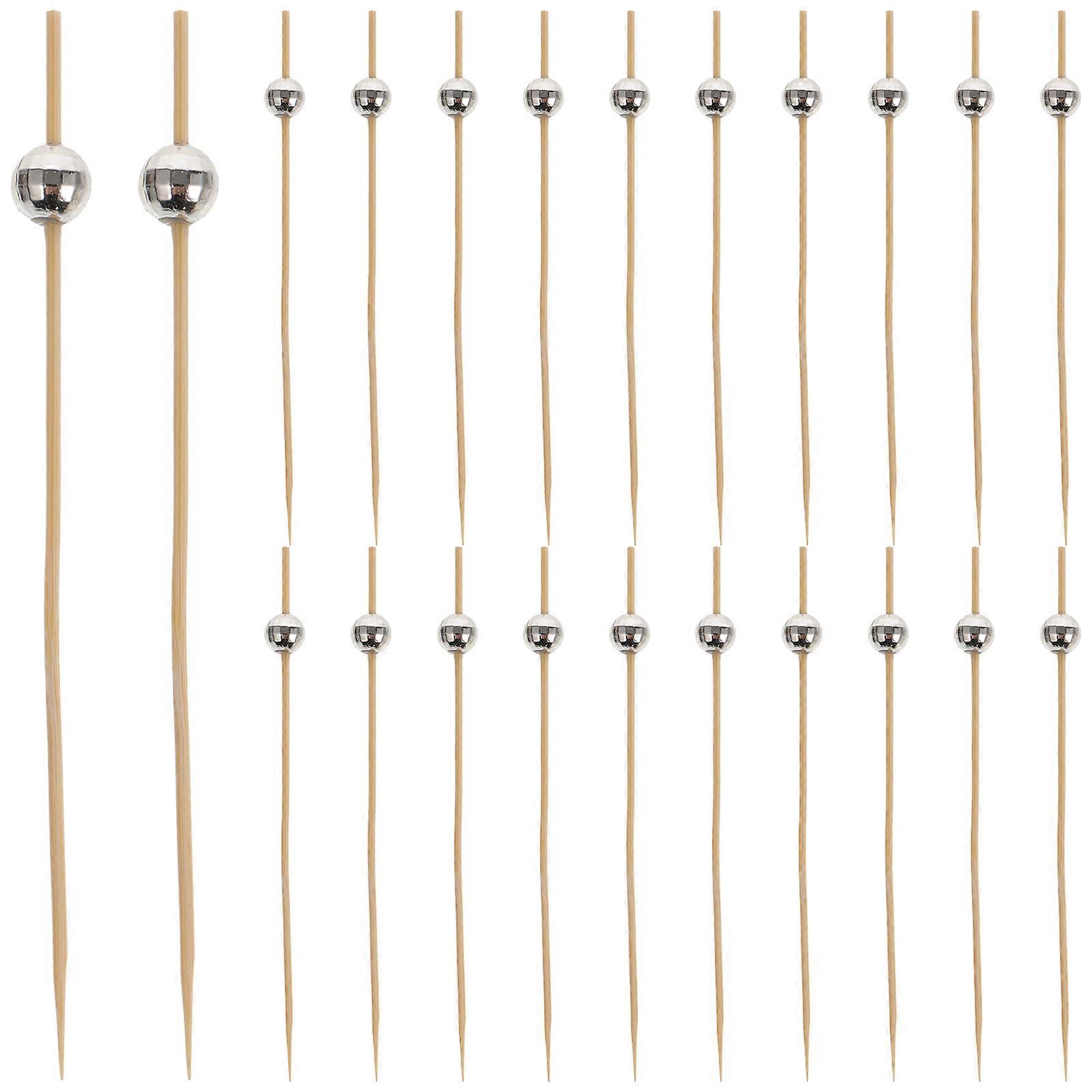 Festive Toothpicks For Appetizers Disco Picks Silver Color For Events 100Pcs