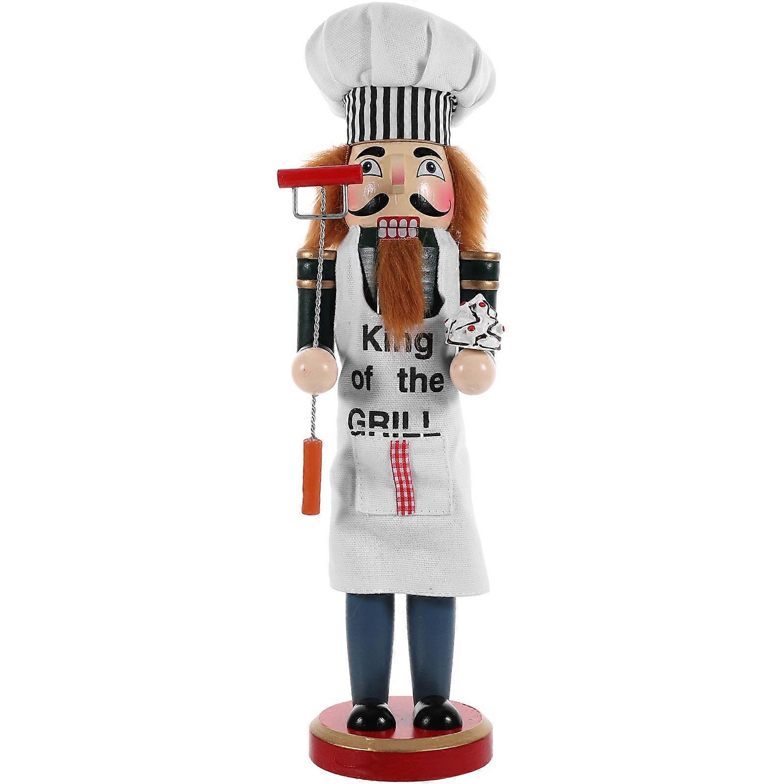 Nutcracker Soldier Decoration Chef Nutcracker Christmas Party Home Decoration 1Pcs