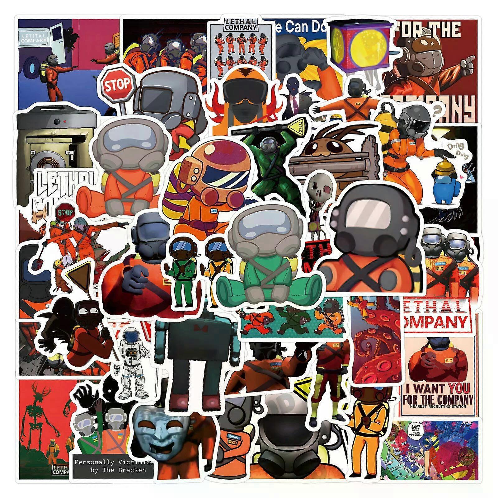 50X Lethal Company Survival Horror Steam Game Stickers Alienware Latop Graffiti