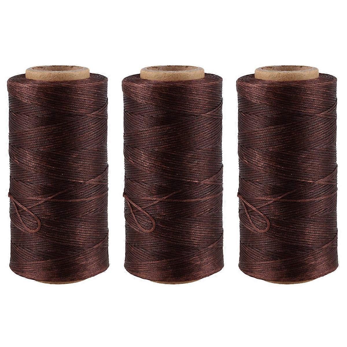 260M 150D 1MM Leather Wax Thread Hand needle Cord Light Brown