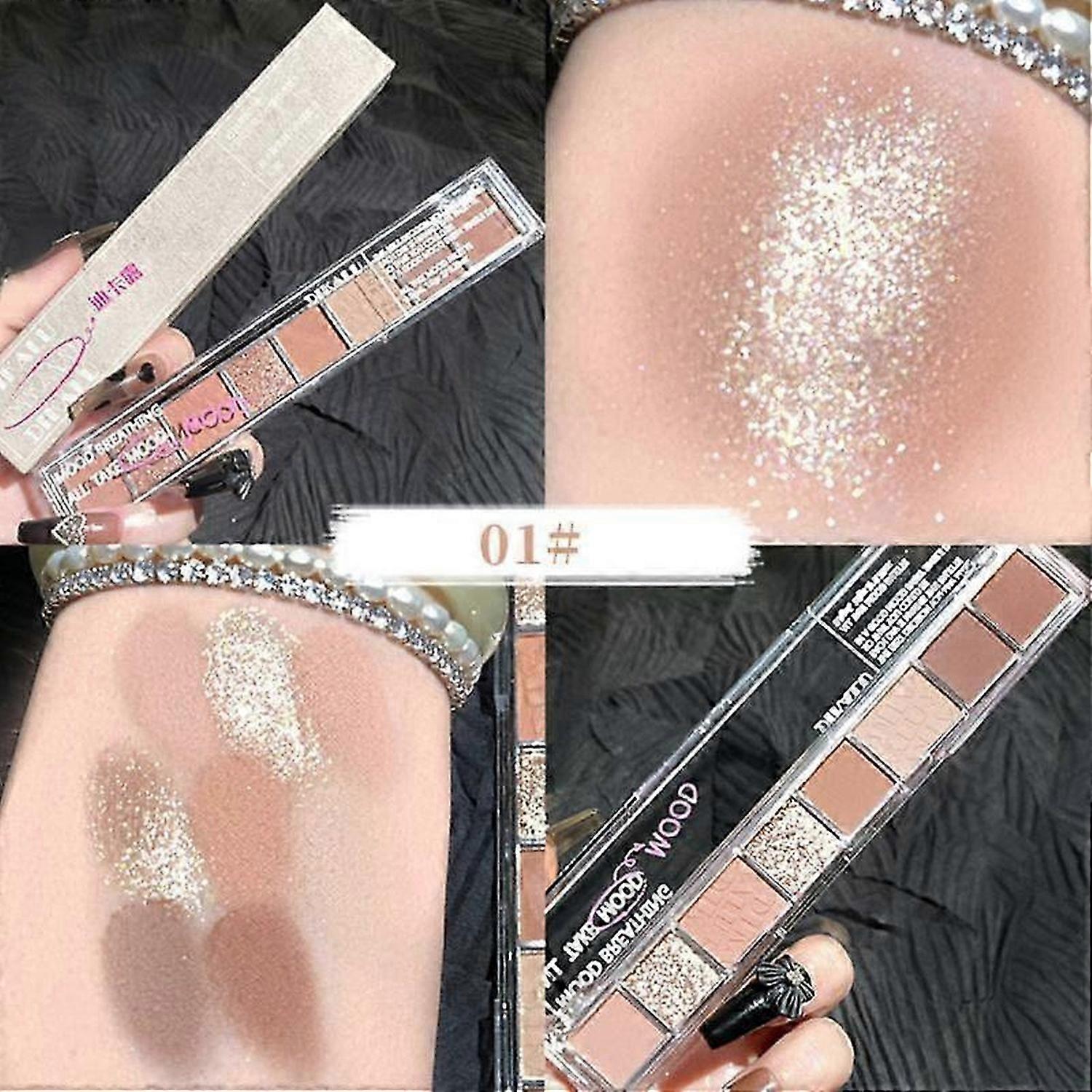 Multichrome Ombre à Paupières Glitter Cream Ombre à Paupières Palette Imperméable Maquillage Coréen