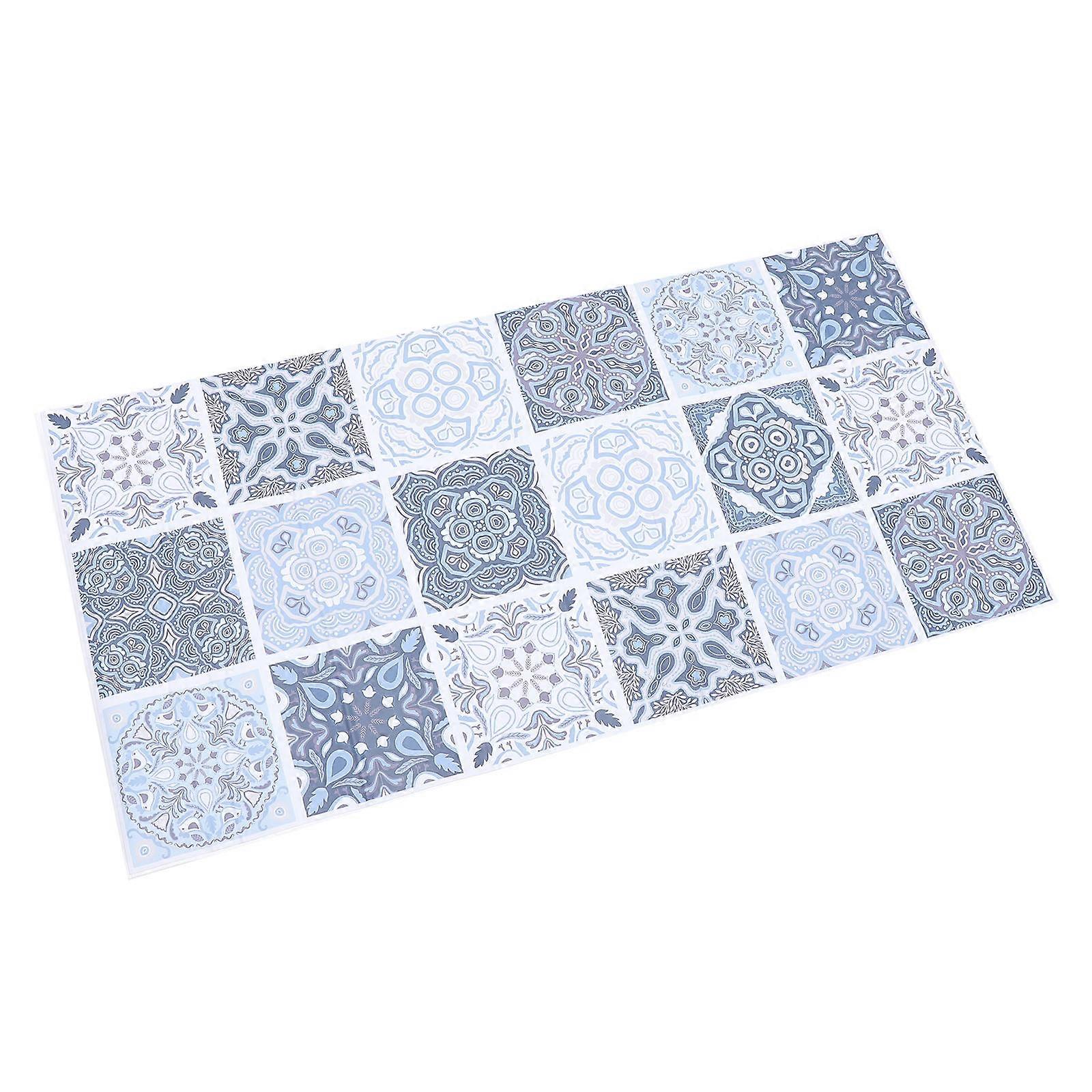 Wall Tile Sticker Rectangular PVC Material For Home Decoration Easy To Peel Waterproof 1Pack