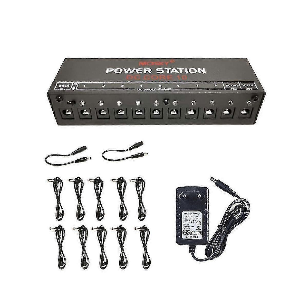 Mini-Gitarreneffekt-Netzteil 10 isolierte Ausgänge für 9V 18V Effektpedal Überstromschutz-Netzteil-EU-Stecker