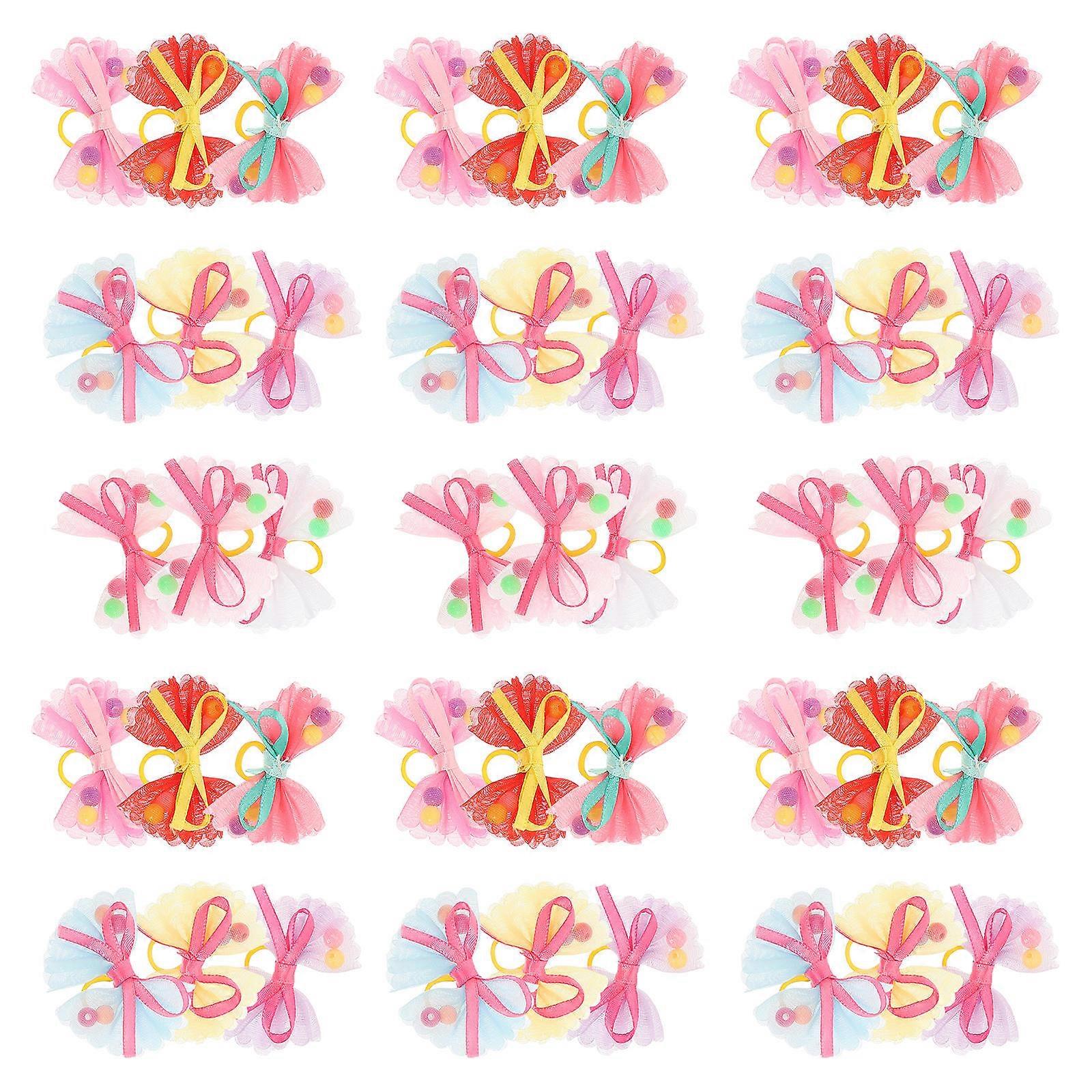 繊細な子犬の弓ペットの髪の蝶ネクタイ装飾グルーミングアクセサリーアソートカラー5X4X1CM 50個