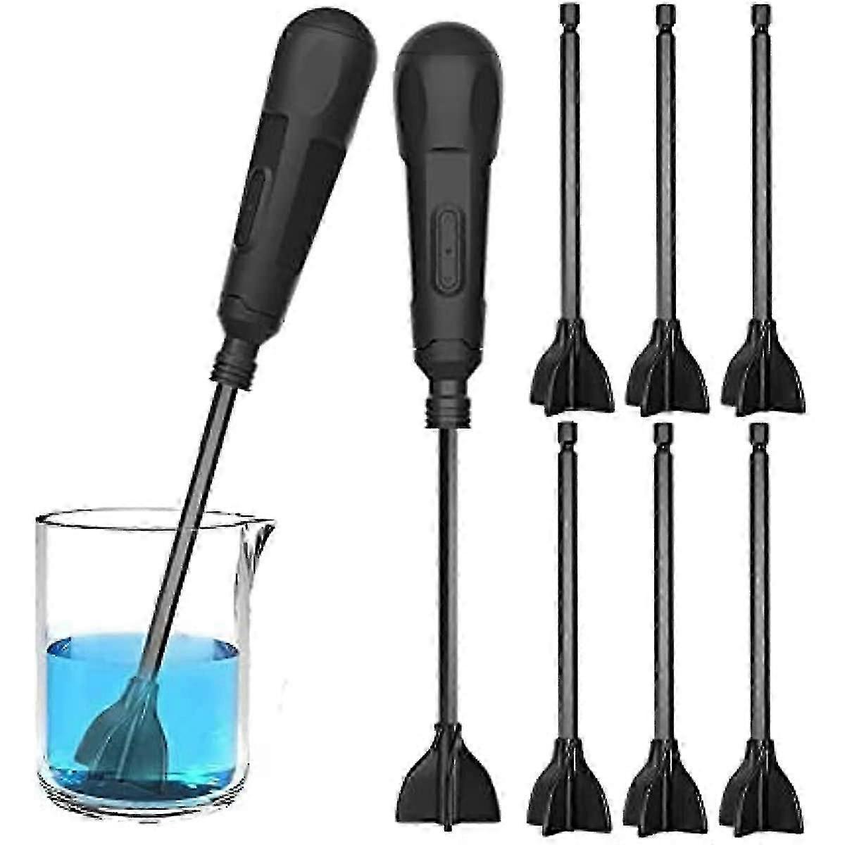 1 Set Portable Resin Mixer Resin Mixer With 7 Pcs Paddles Epoxy Mixer For Minimize For Drill Resin Stirrer Paddles For Silicone Mixing