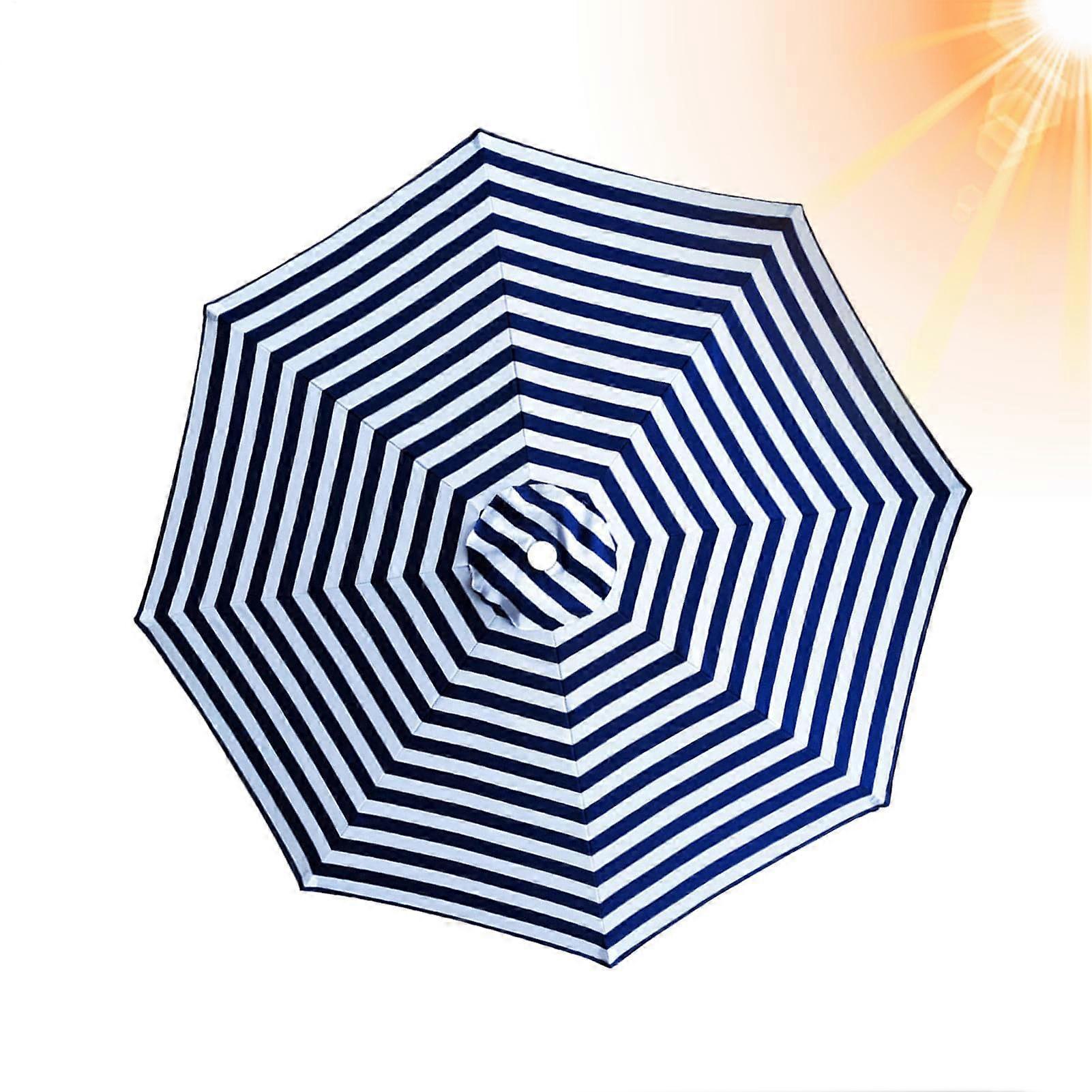 Sunshade Canopy – Replacement Cover for Patio Umbrella, UPF 50, Blue/White