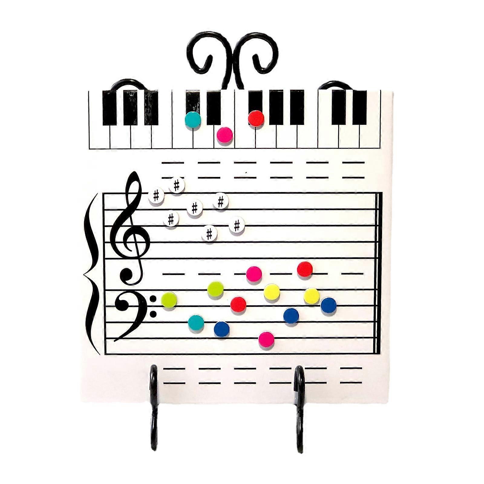 Music Staff Whiteboard for Piano Lessons and Classroom Teaching with Colorful Magnets Dry Erase Music Board Ref: 4614