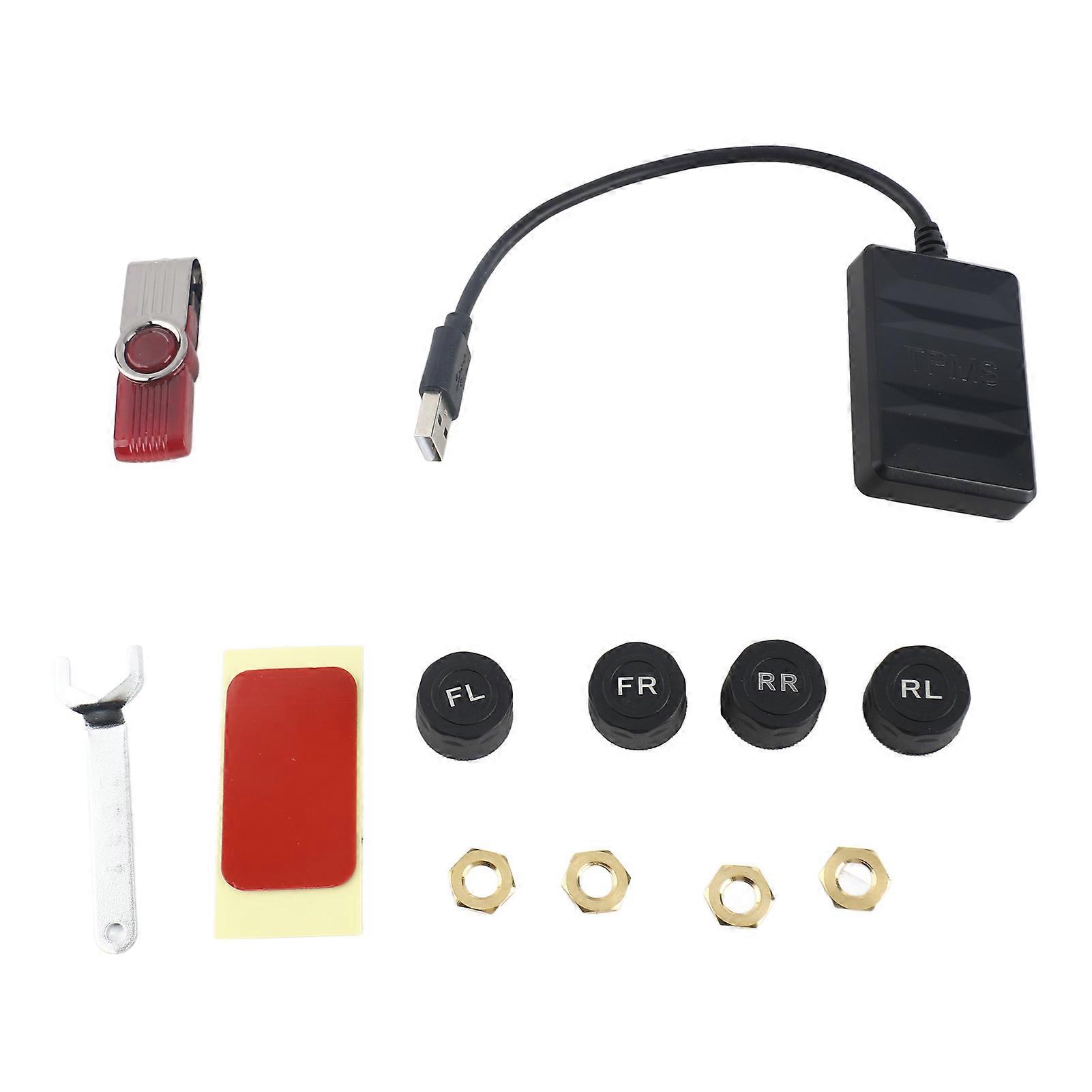 USB Monitor for Android Navigation Tire Pressure Monitoring Alarm System/Wireless Digital Transmission TPMS Tool With Sensor