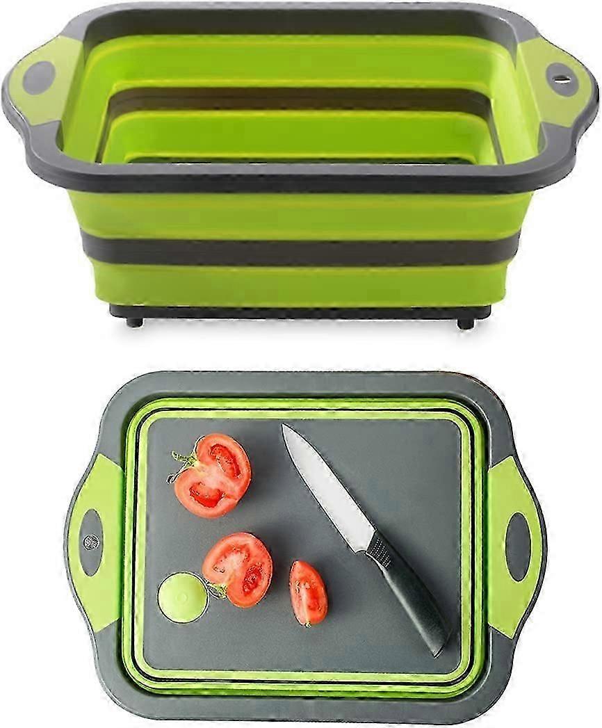 Space-Saving Collapsible Cutting Board - Foldable Kitchen Storage Basket for UK Chefs