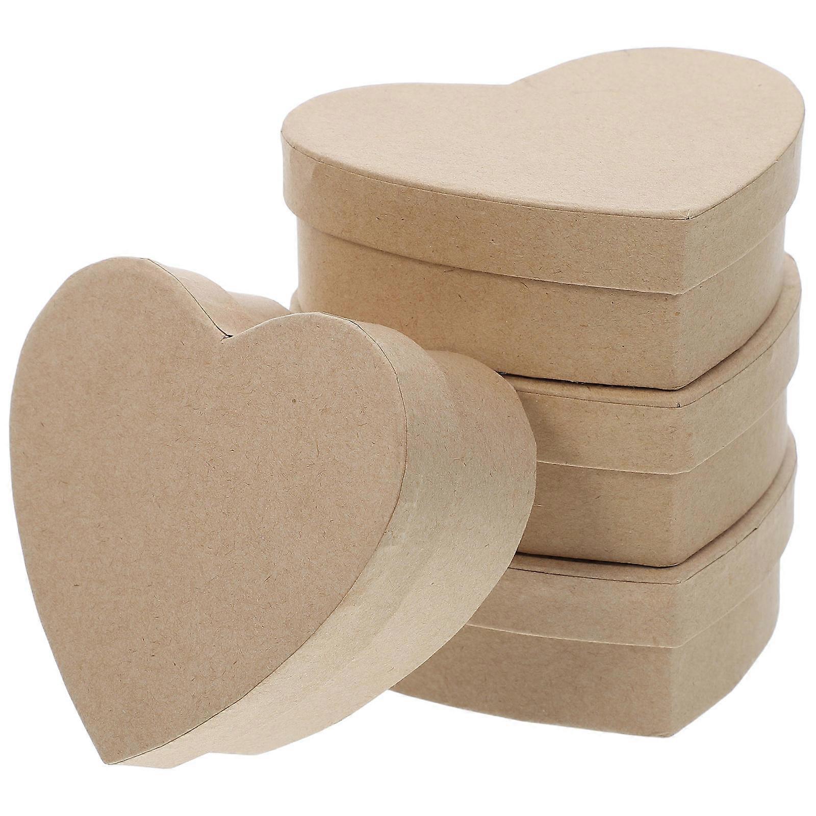 Heart Shaped Paper Boxes with Lids – 4pcs Set for Valentine's Day, Wedding, Birthday & Special Occasions – Ideal for Candies, Jewelry, DIY Crafts