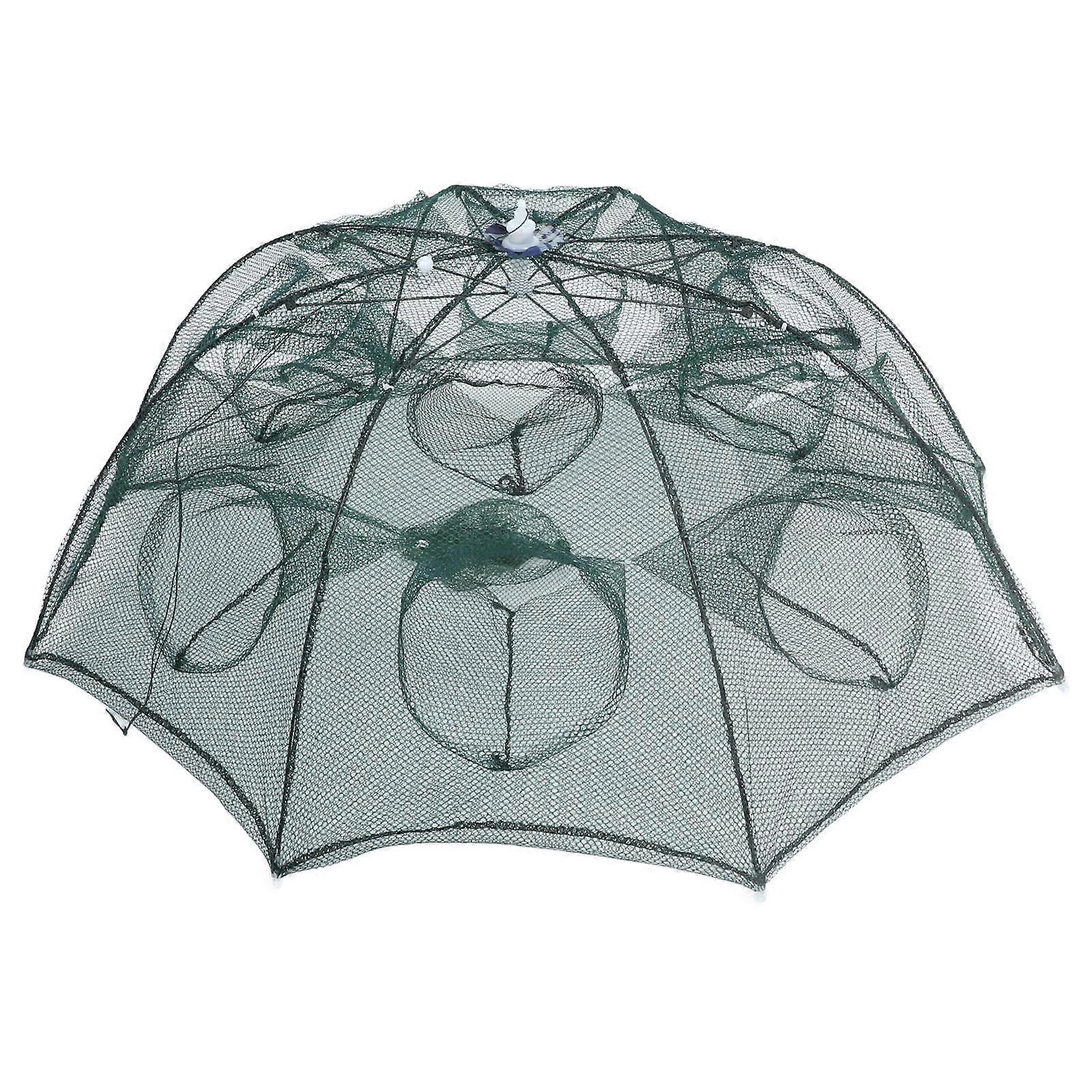 Fishing Net Trap Lake Fishing Green 16 Holes Style 94.50X94.50X55.00CM Foldable 1Set
