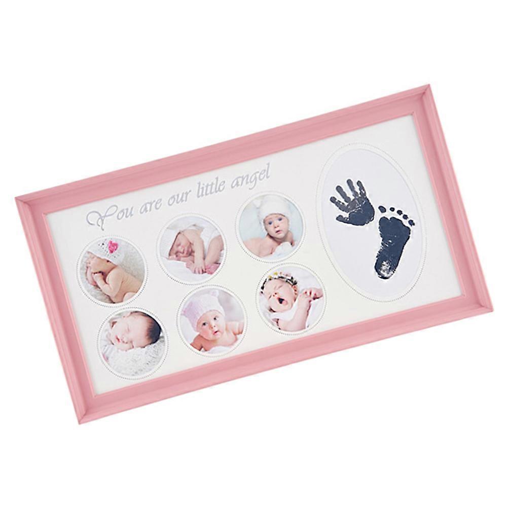 Handprint & Footprint DIY Photo Frame Keepsake – Easy Ink Pad Kit for Newborn & Family Memories