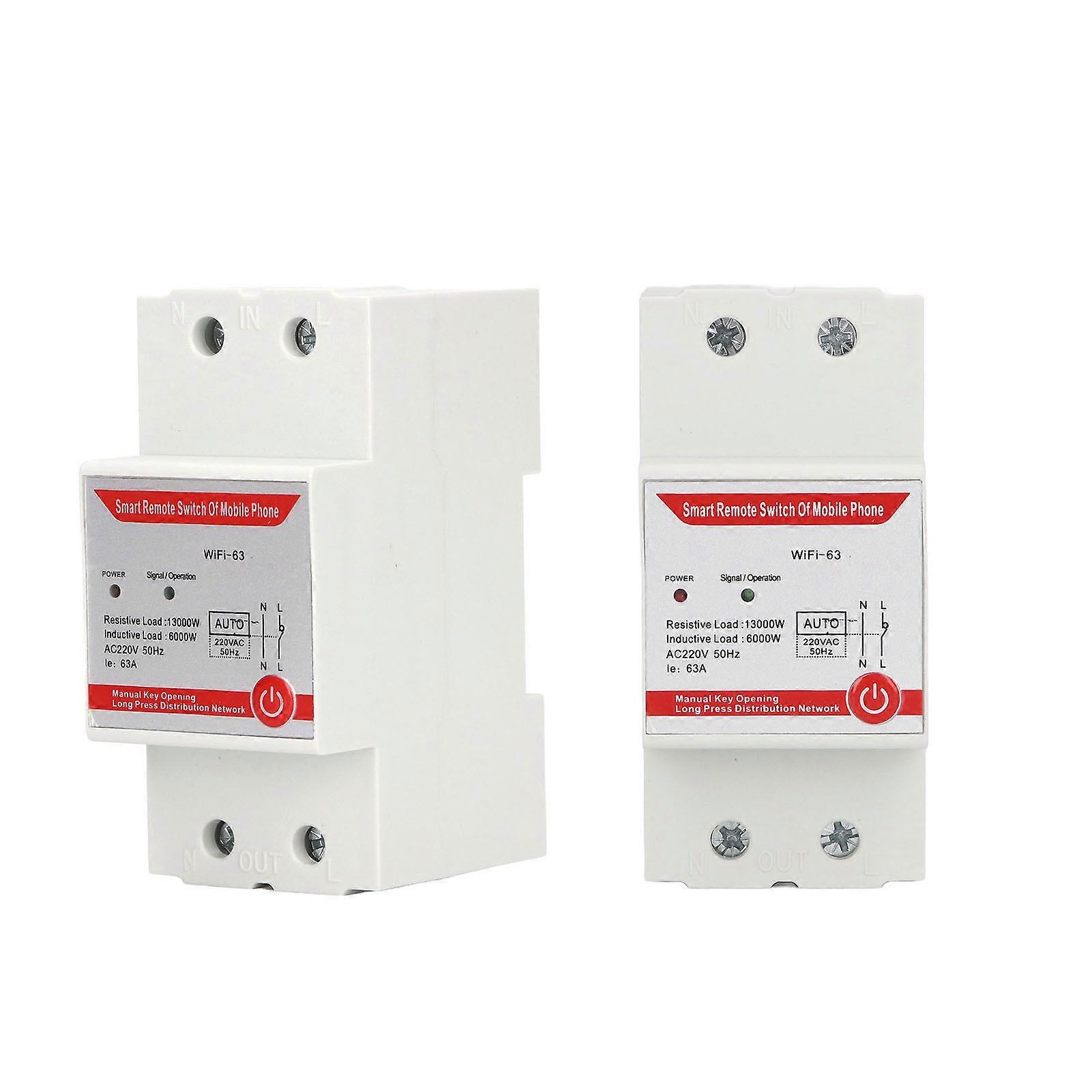 Time Switch Remote Control Wireless Wifi Bluetooth Remote Relay Switch for Pump Light AC220V 63A 