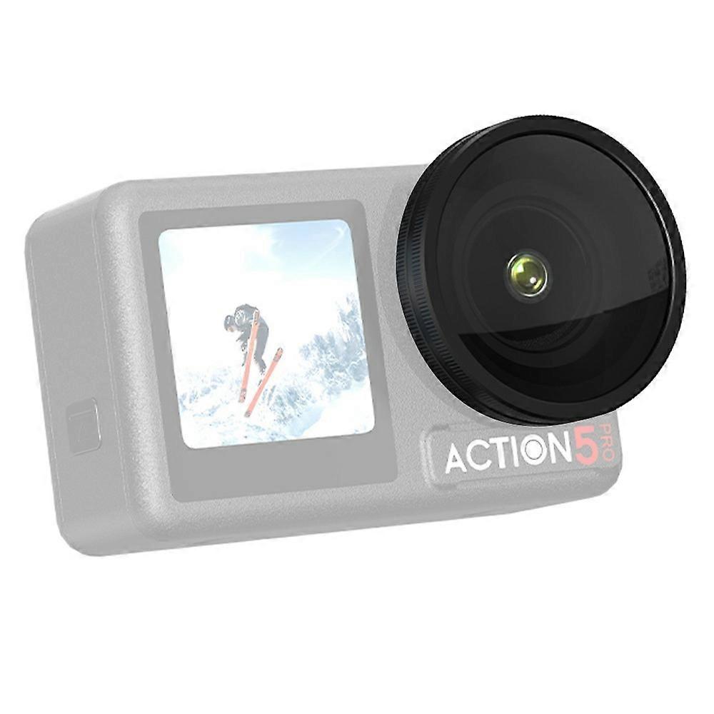 BRDRC For DJI Osmo Action 5 Pro Wide-Angle Lens 180° Ultra-Wide View Dual-Layer HD Coating Threaded Mount