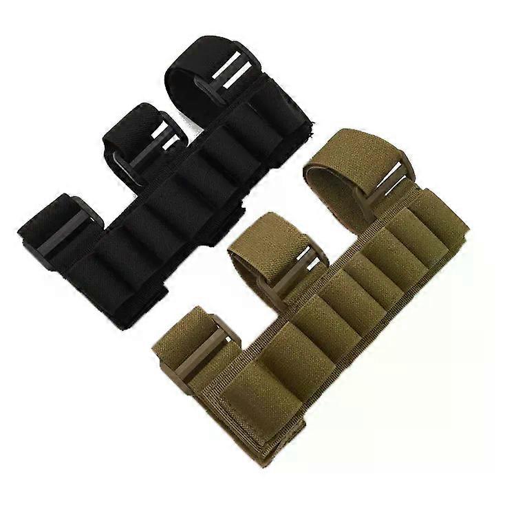 8 Rounds Cartridge Rifle Buttstock Ammo Shell Carrier 12/20 Gauge Shotshell Holder Arm Pouch Hunting Mag Bag