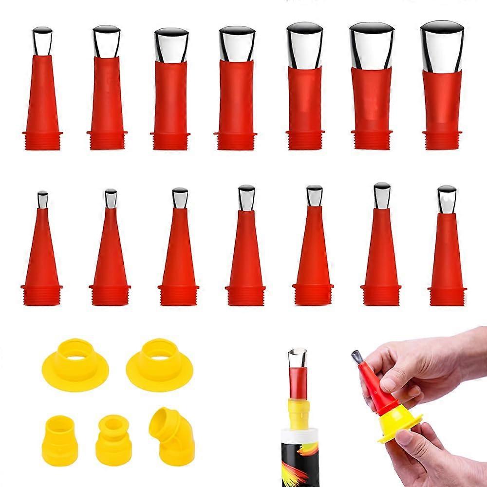 Universal Integrated Rubber Nozzle Tool Kit, 19pcs/5 Connector Sockets