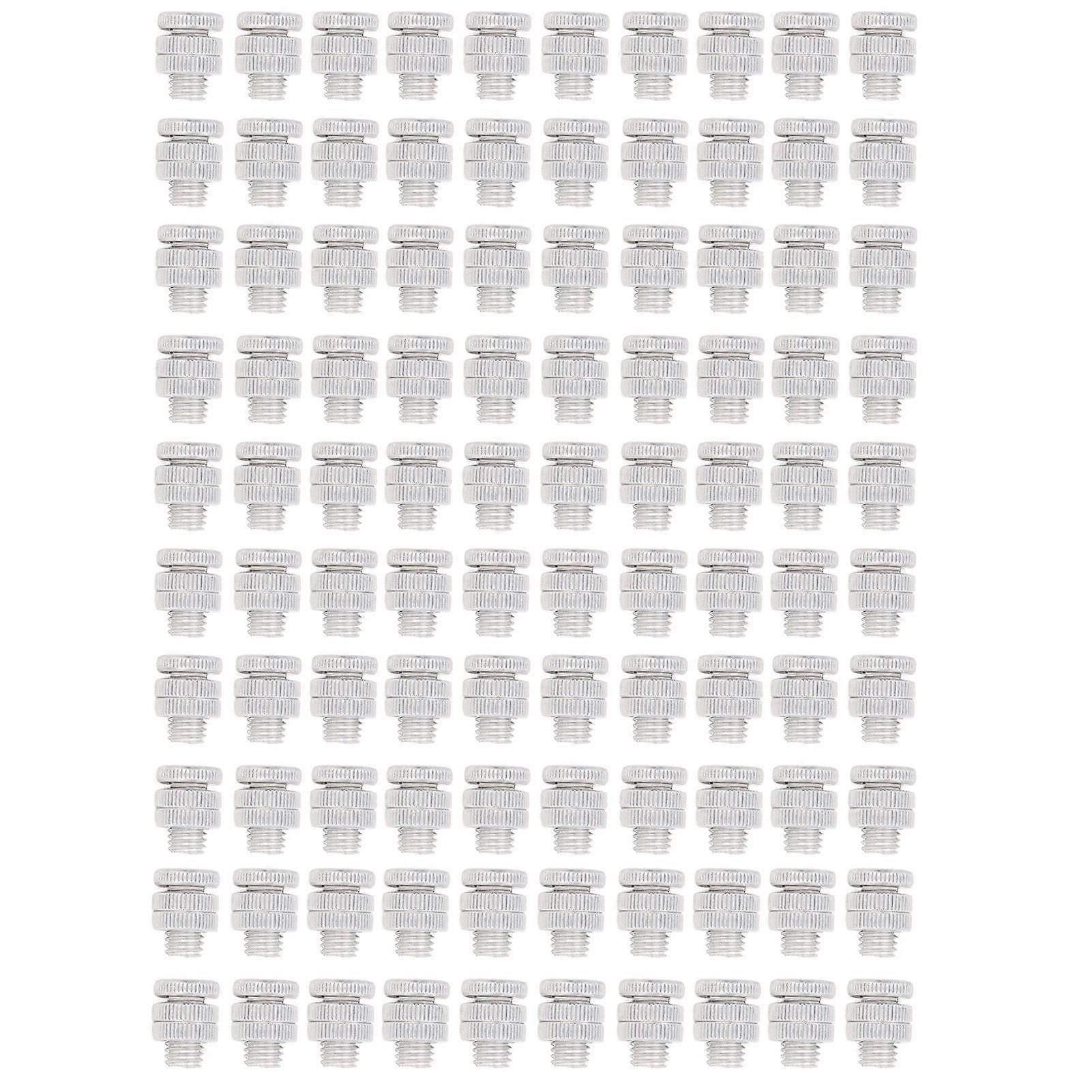 100PCS elektrický plotový konektor hliníková zliatina 0.8cm závitový plot drôtená drážkovaná skrutka pre vonkajšie použitie