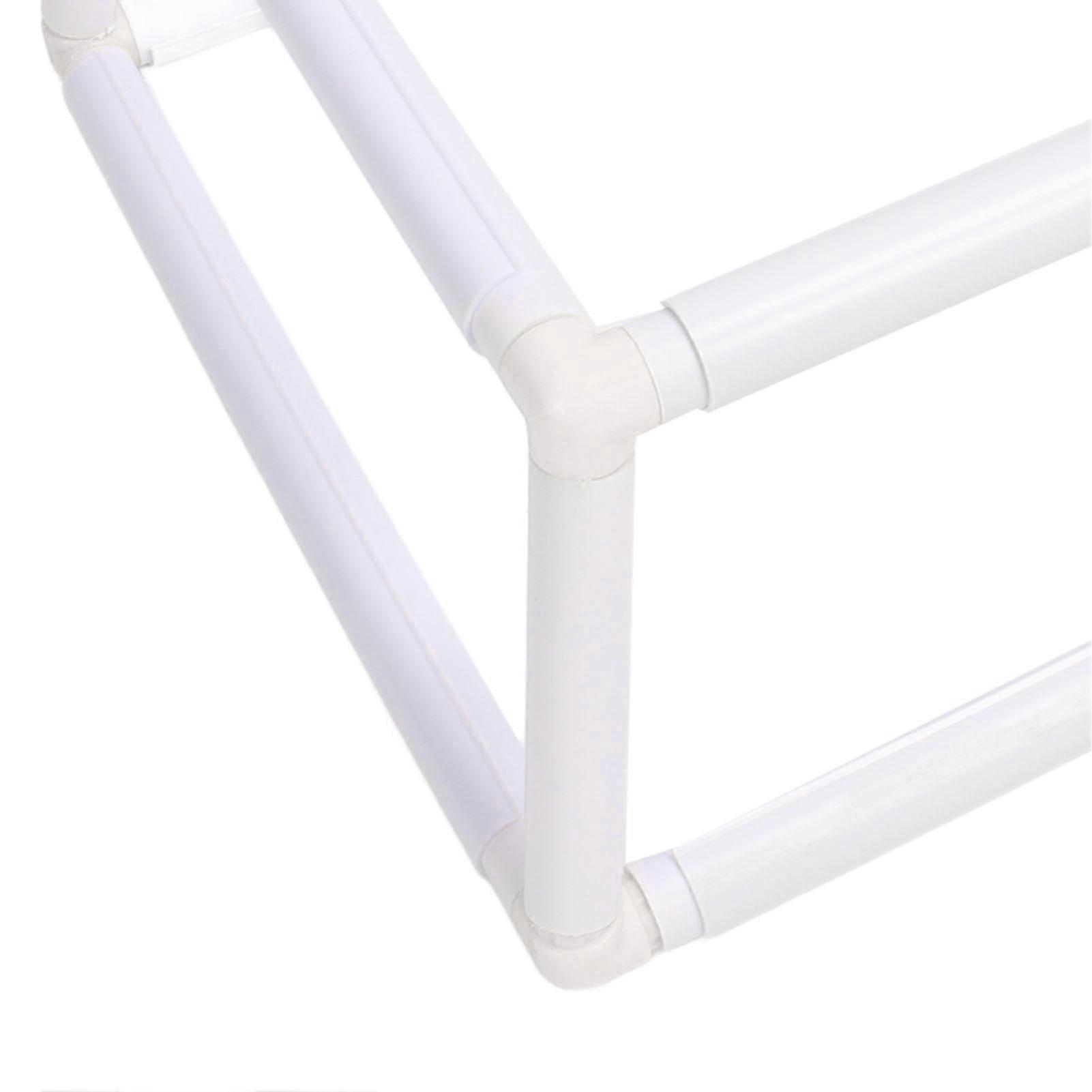 Embroidery Frame Holder Double Layer Clip On Cross Stitch Hoop Plastic Handheld Frame Rack for Needlework White
