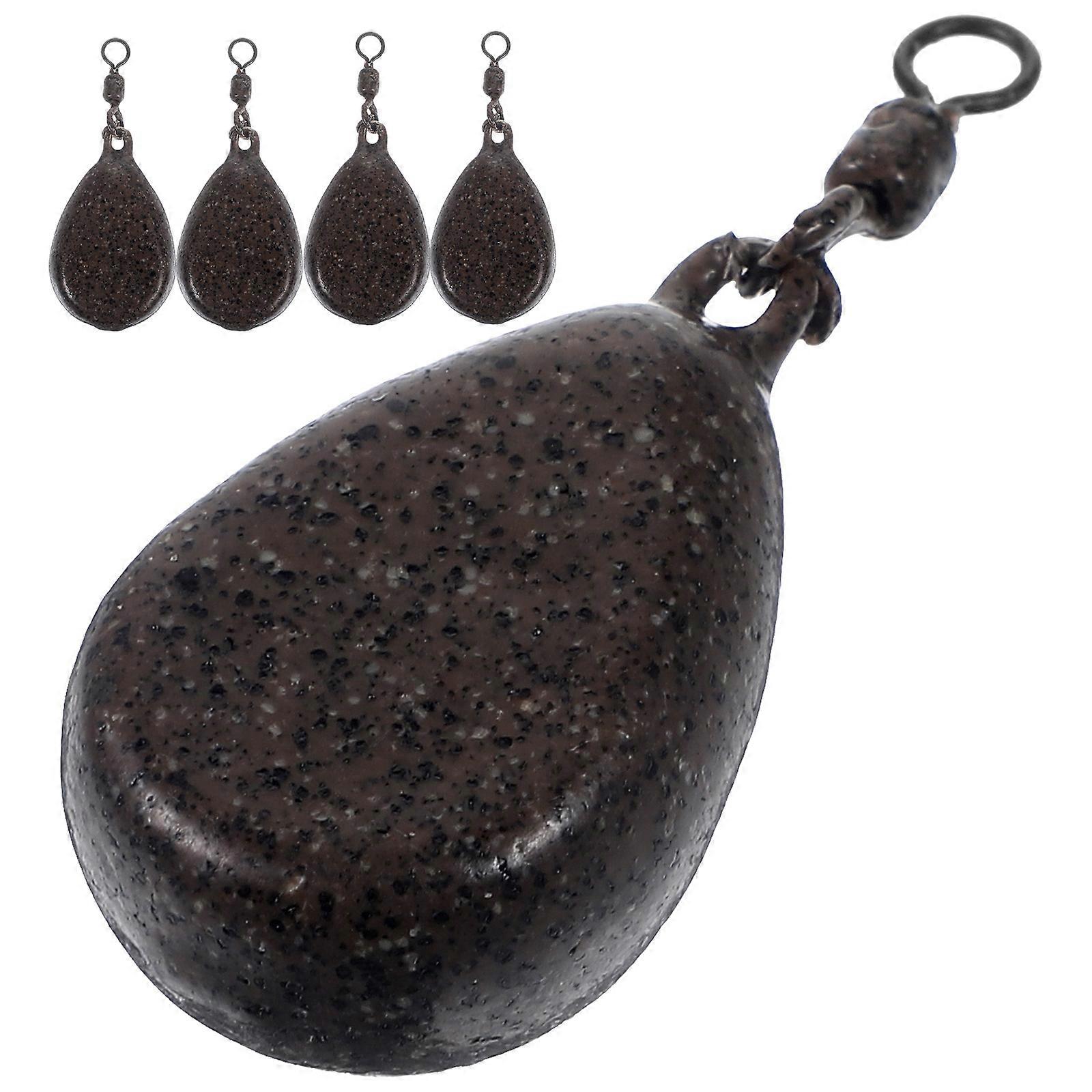 Assorted Color Fishing Sinkers Pear Shaped Rotation Anglers Equipment Use 5Pcs