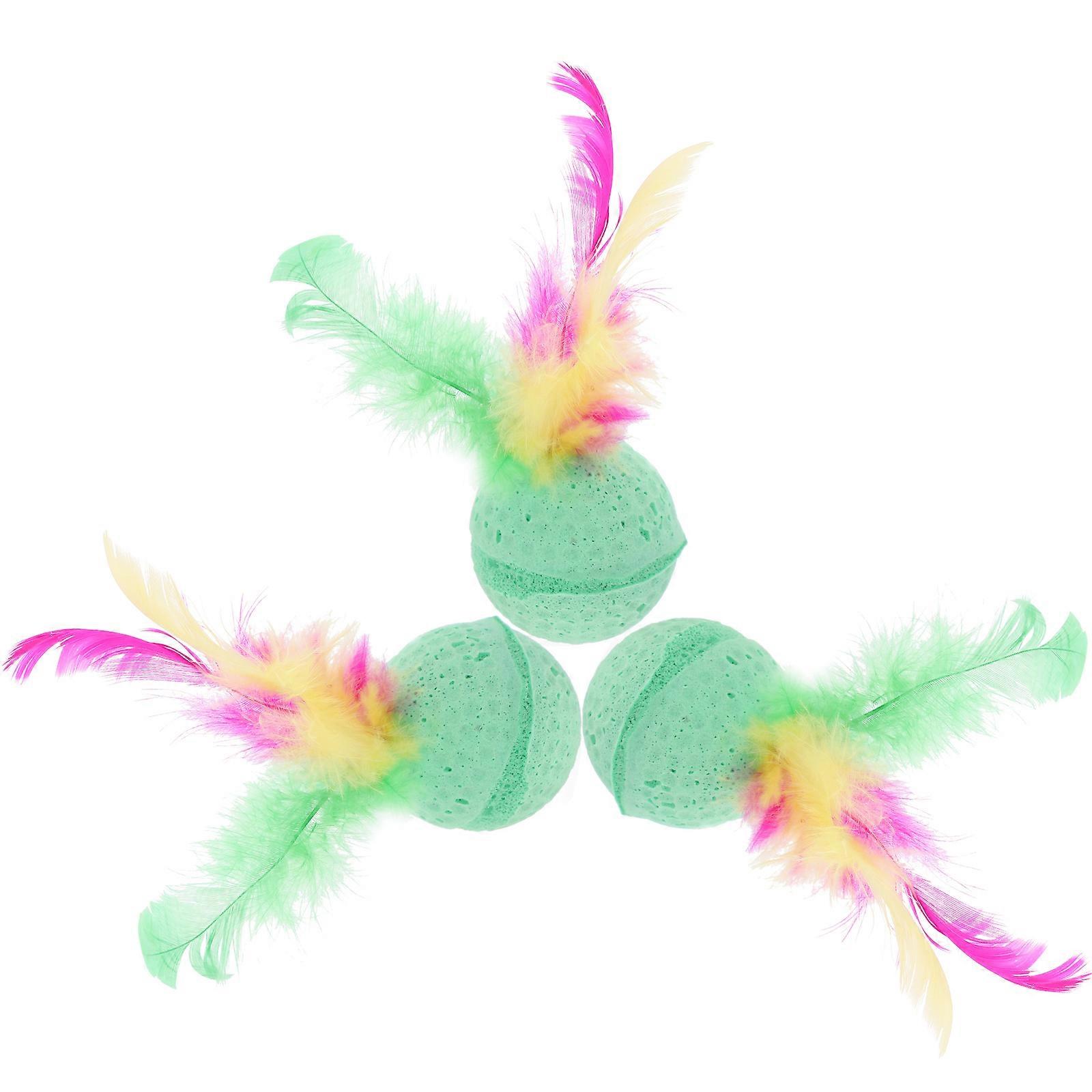 Colorful Cat Toy Cat Rolling Toy Interactive Ball Cat Toy Cat Lovers Reduce Anxiety 3Pcs