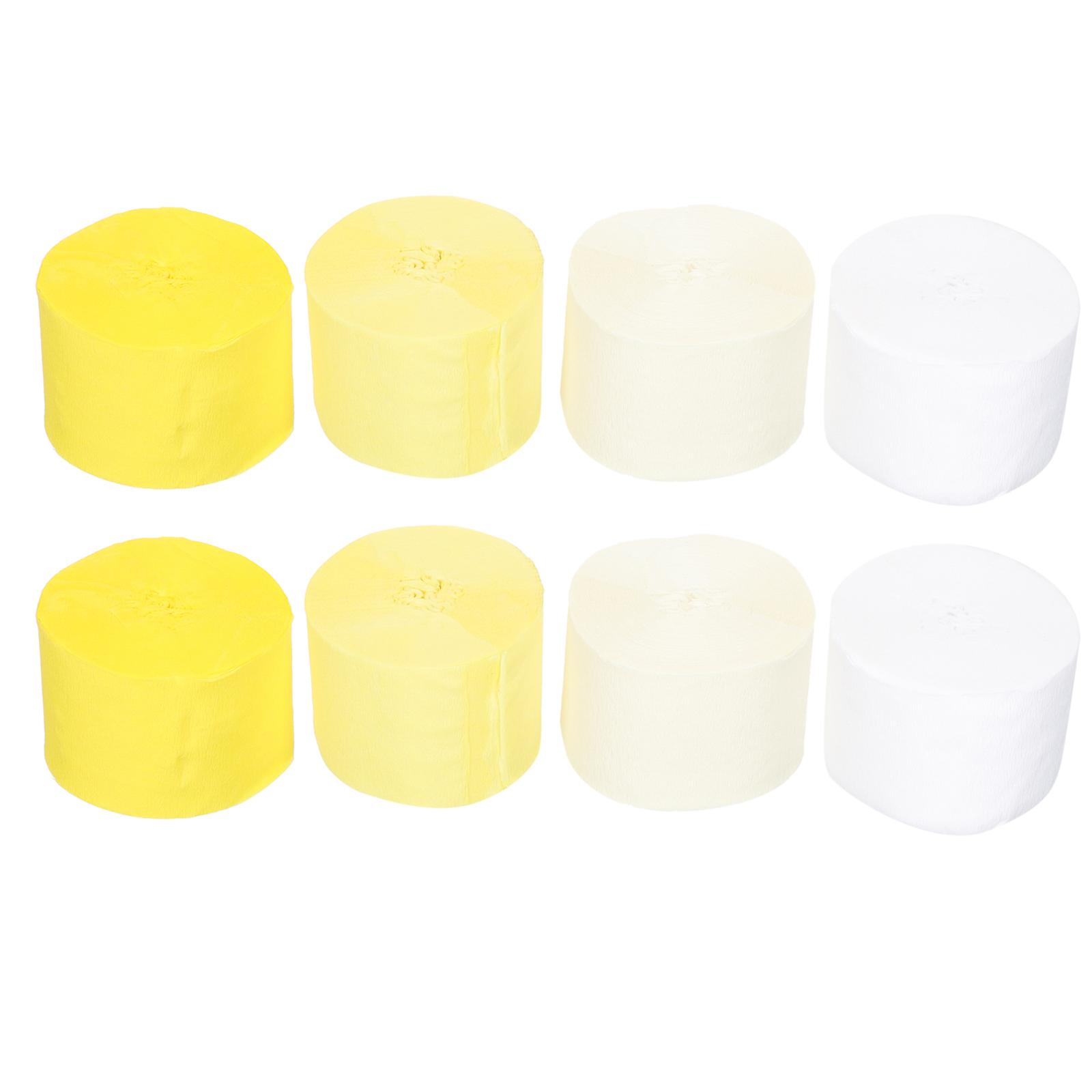 Party Paper Streamers Bright Color Diy Use All Ages 2500x4.5cm 8Pcs