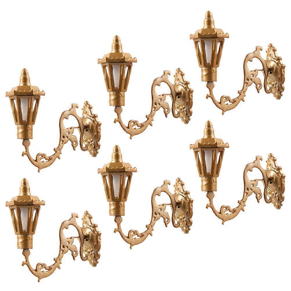 Miniature Led Wall Lamp Sand Table Model Fine Workmanship 6Pcs