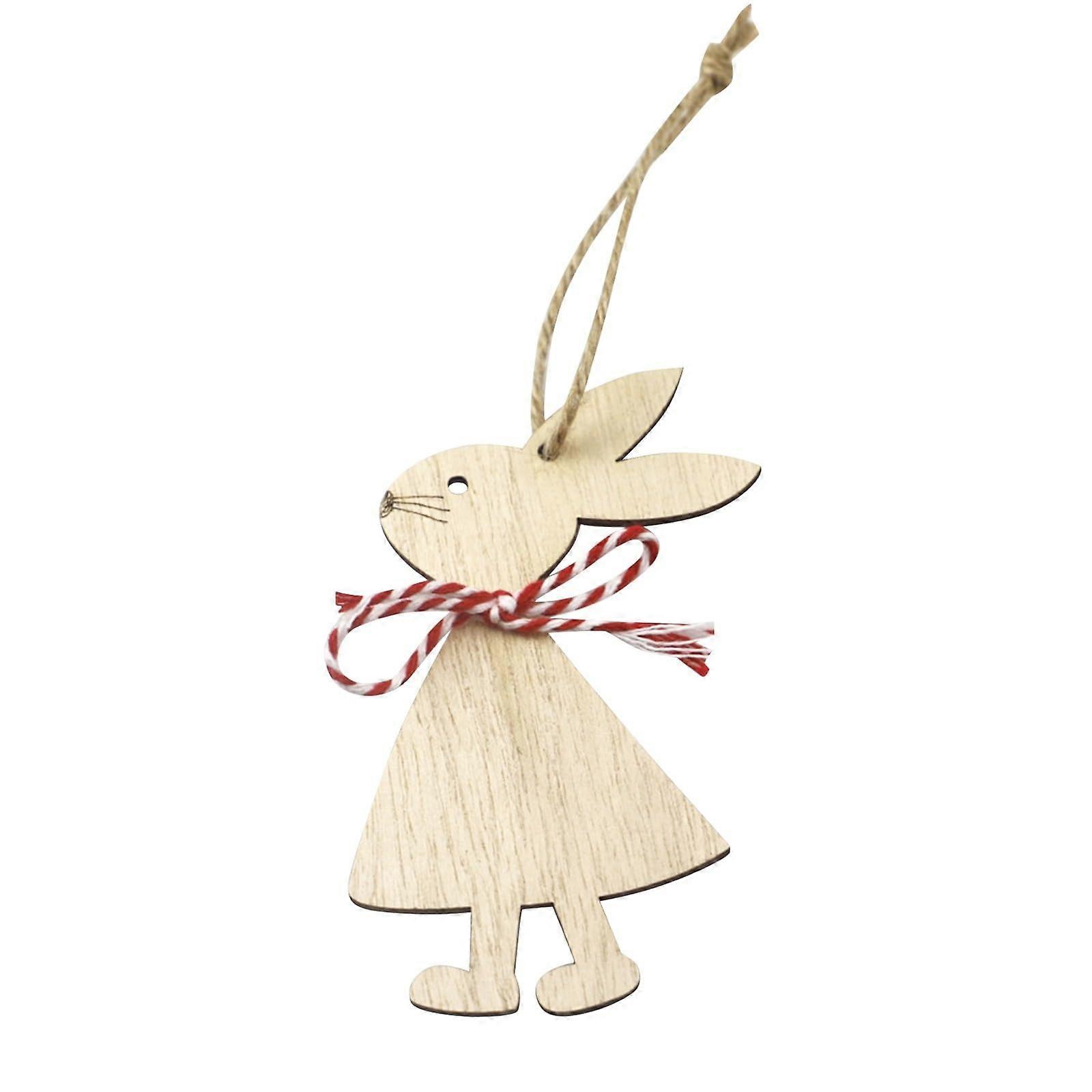 Osterhasen Osteranhänger Wooden Rabbit Cutouts Rustic Easter Tree Decorations for Farmhouse Spring Beige 02