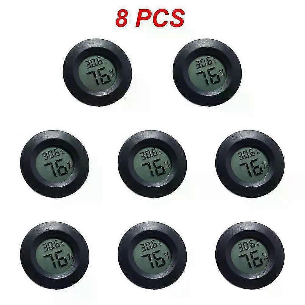 2025 Latest Model 1~10PCS +70C Mini LCD Digital Thermometer Hygrometer Round