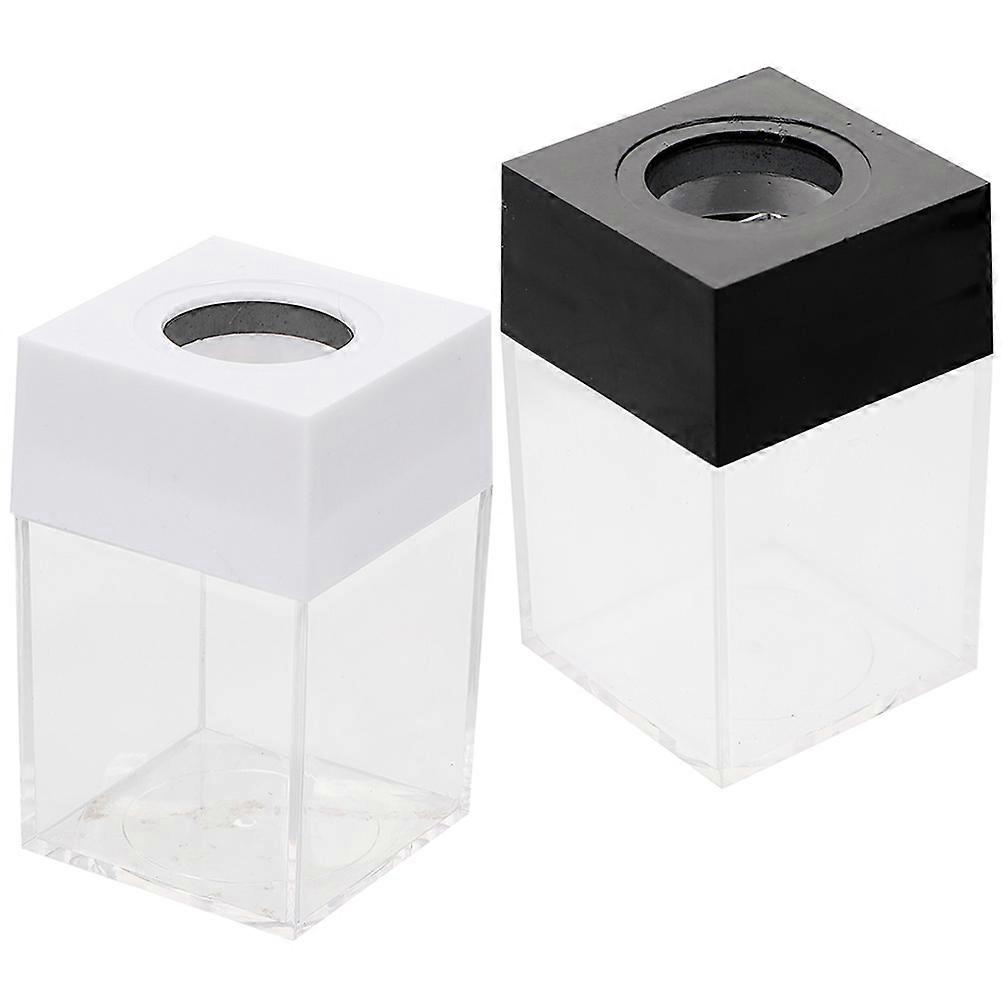 Magnetic Paper Clip Dispenser Holders for Office Decoration Assorted Color 2 Pieces