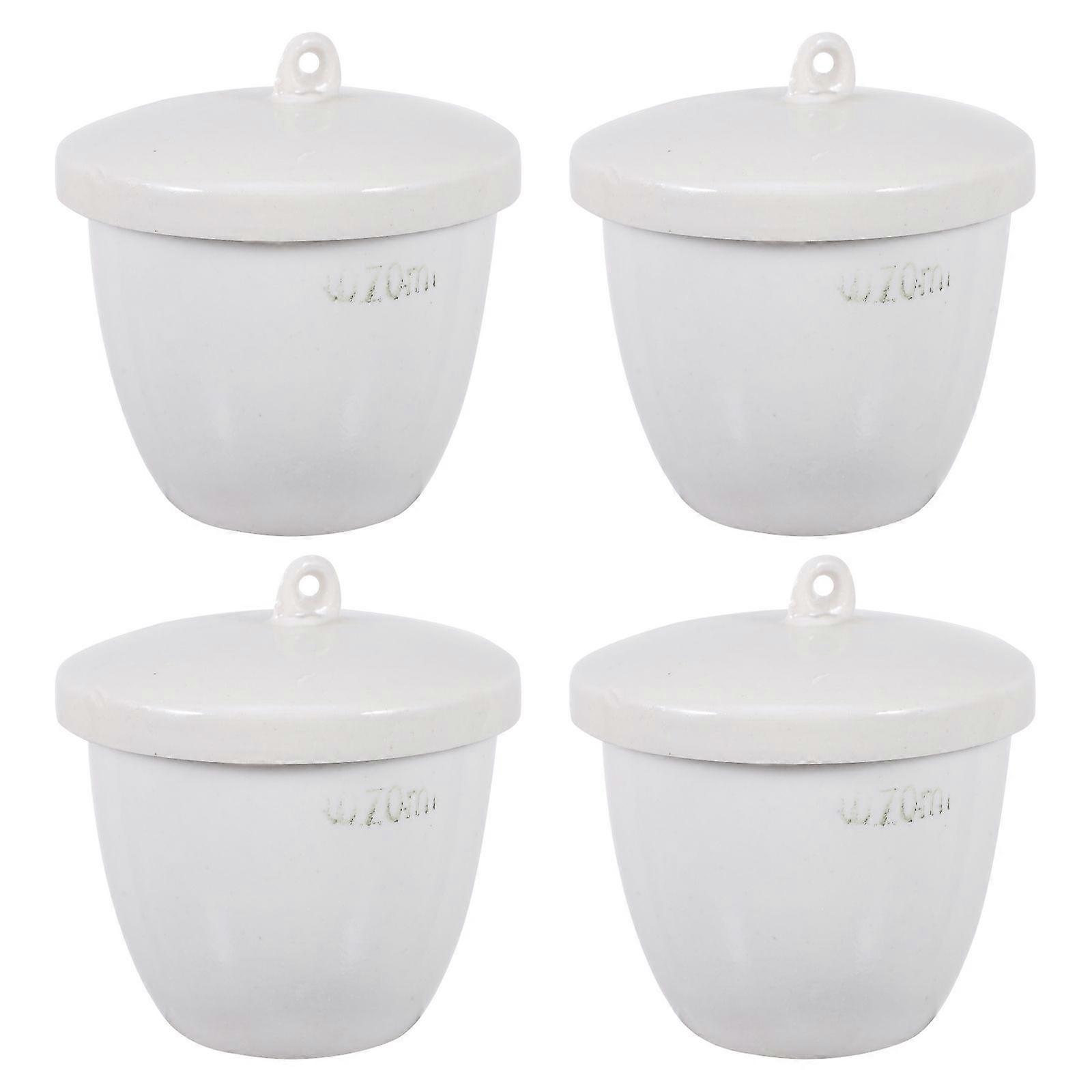 a refined product description for your **4pcs High Temperature Resistant Ceramic Crucible Bowl with Lid**, optimized for e commerce or marketing