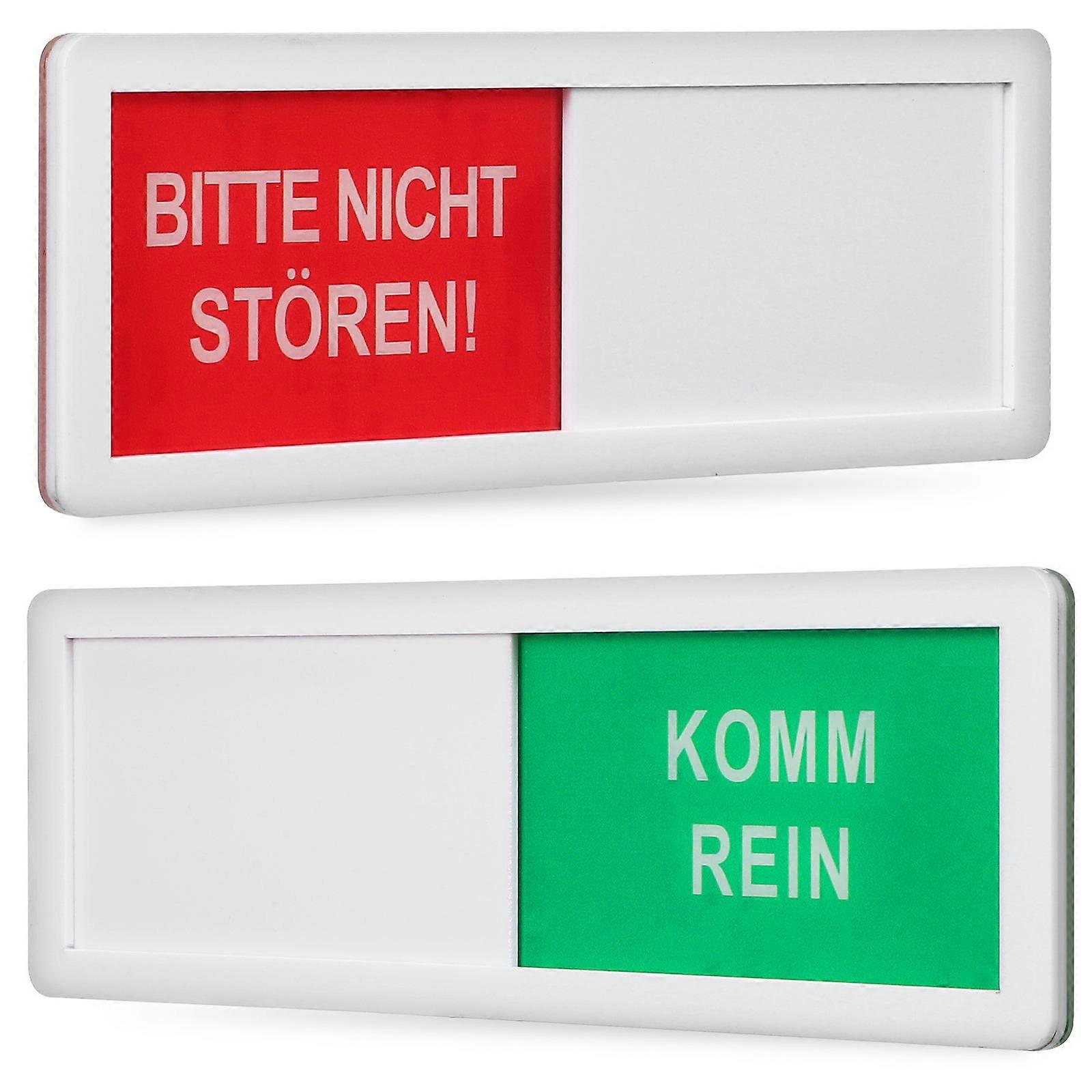 Acrylic Door Sign for Office Use Privacy Protection with High Visibility 2 Pieces Assorted Color